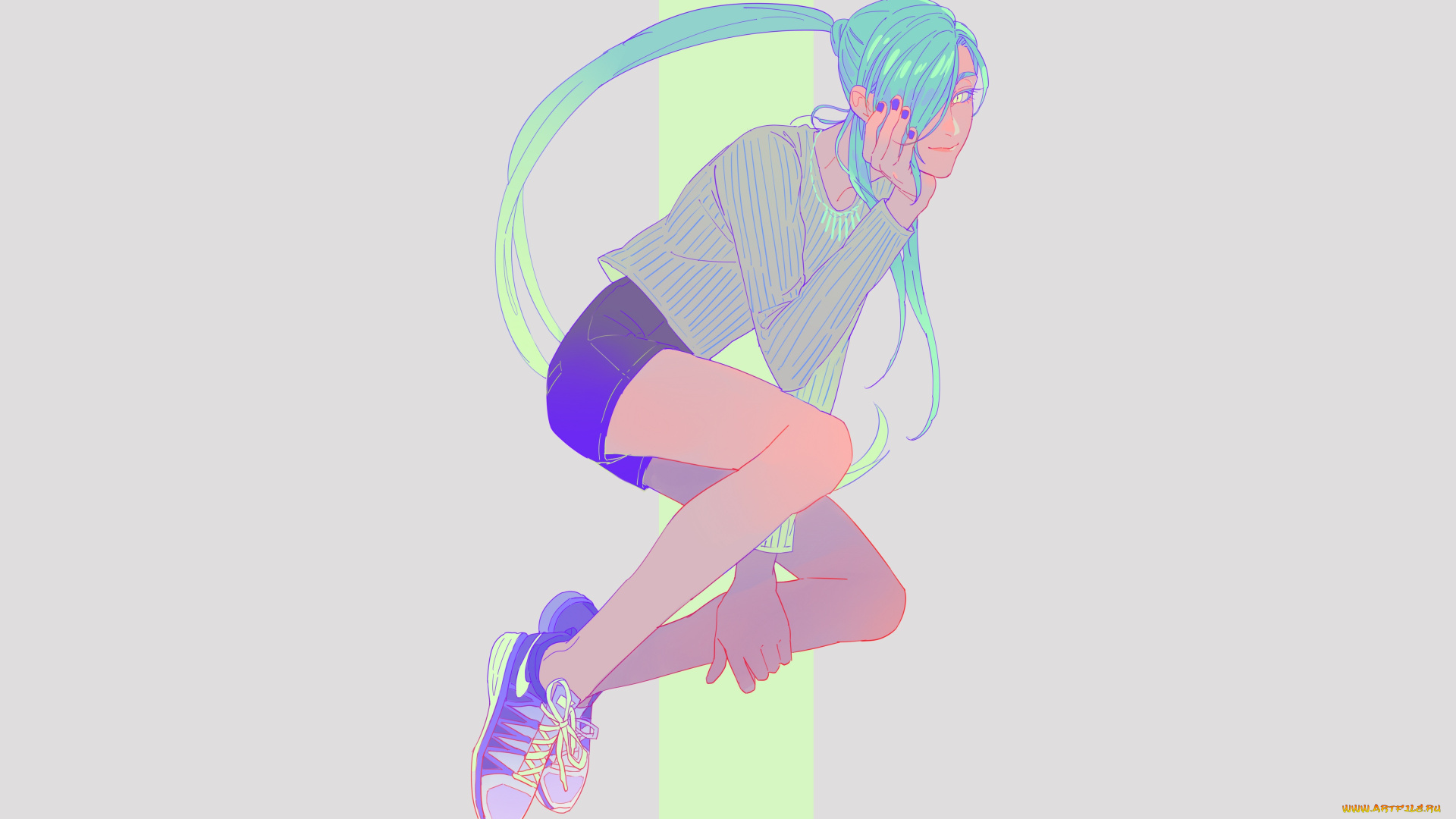 аниме, touken, ranbu, nikkari, aoe