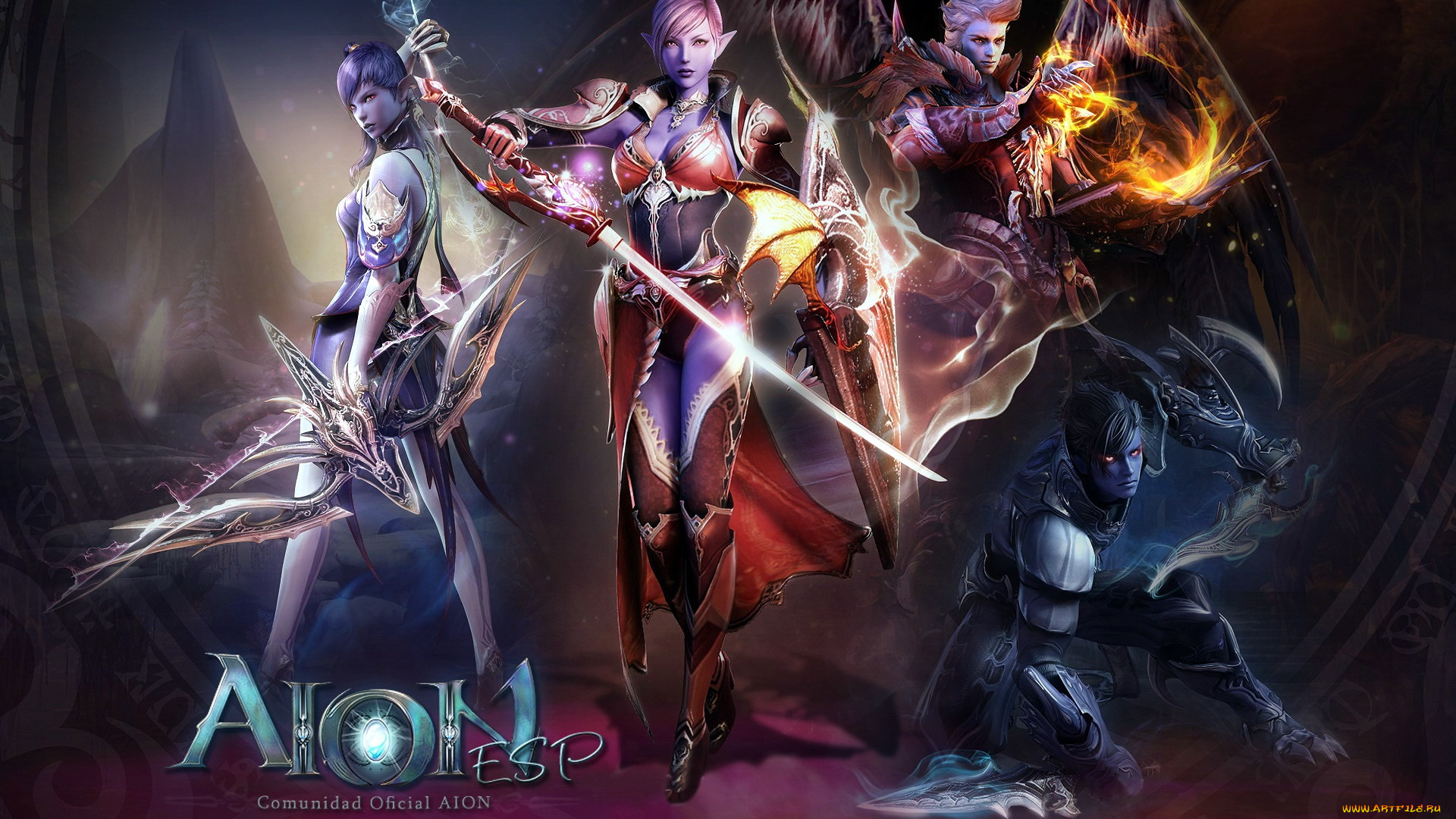 видео, игры, aion, , the, tower, of, eternity, персонажи, оружие, магия