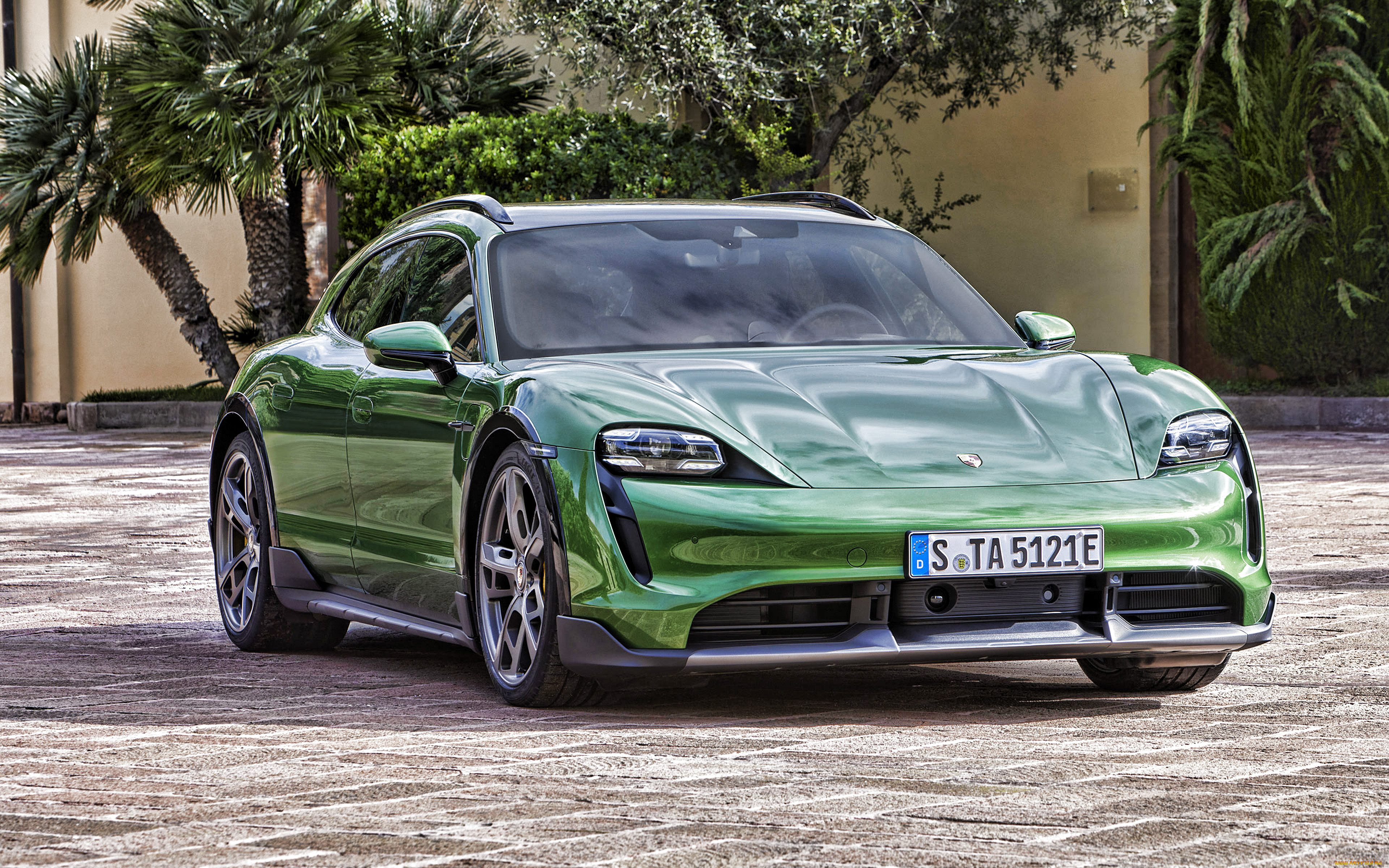 2022, porsche, taycan, turbo, s, cross, turismo, автомобили, porsche, 2022, taycan, turbo, s, cross, turismo, 4k, вид, спереди, экстерьер, новый, зеленый, электромобили, немецкие
