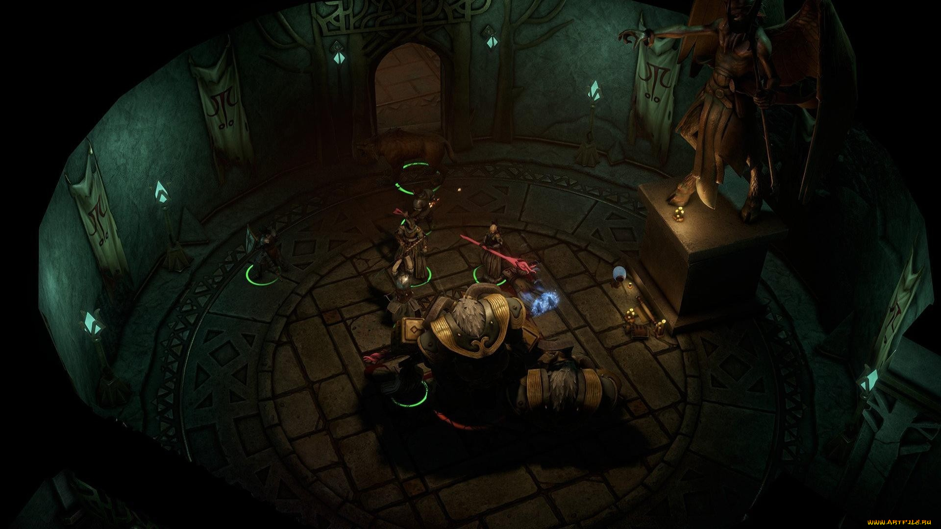 видео, игры, pathfinder, , wrath, of, the, righteous, персонажи, зал, замок