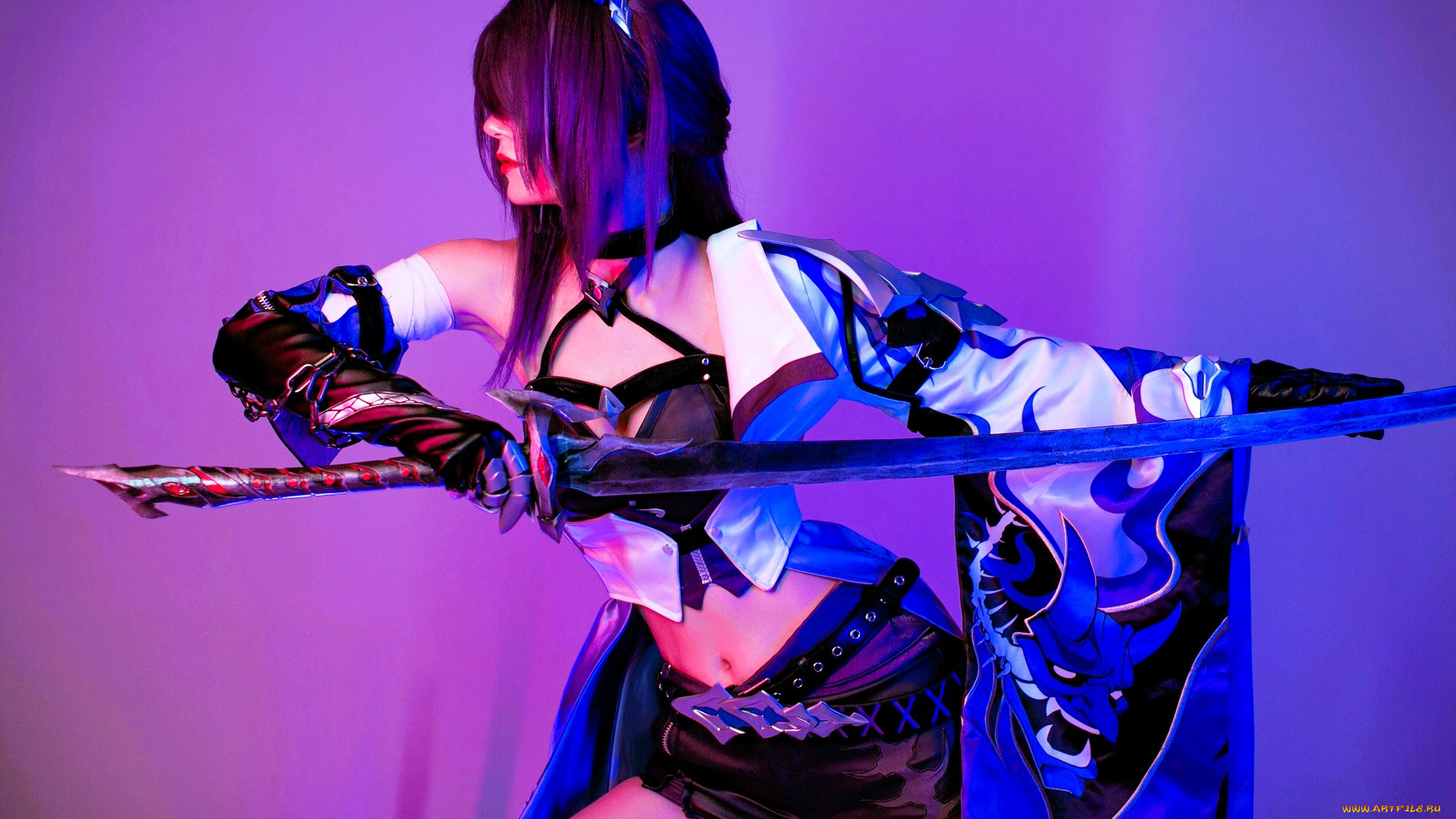 девушки, ксана, станкевич, образ, косплей, наряд, костюм, меч