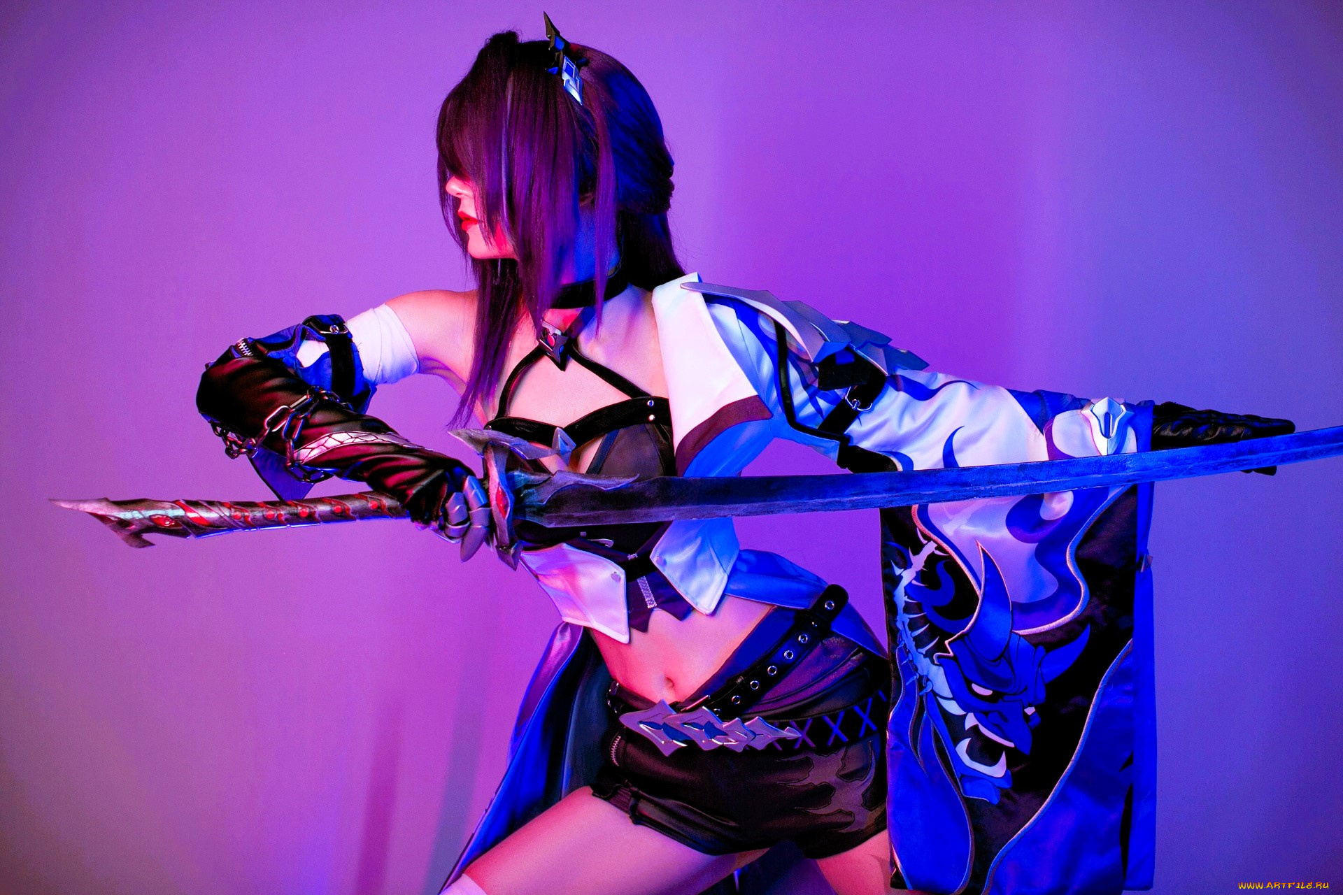 девушки, ксана, станкевич, образ, косплей, наряд, костюм, меч