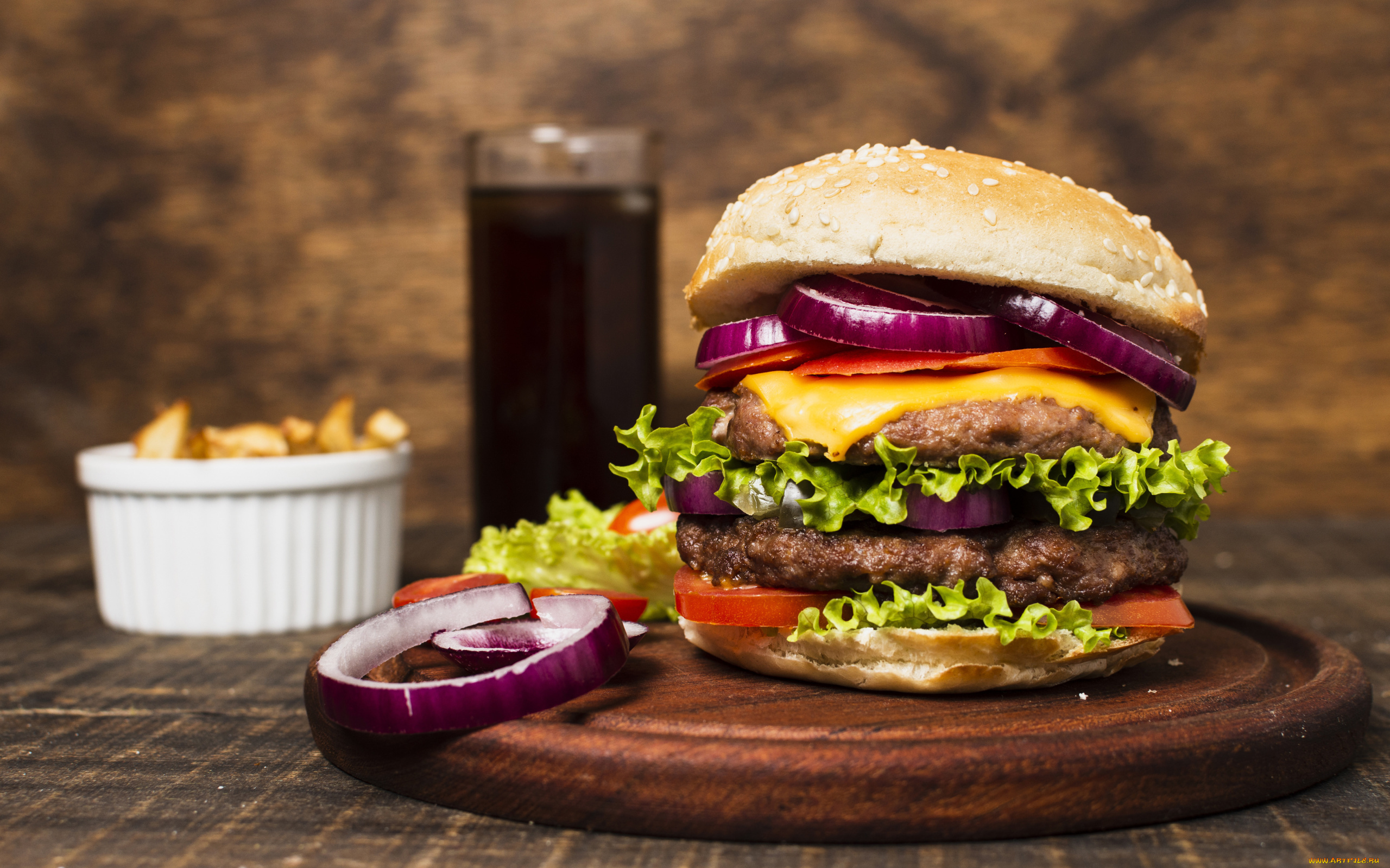 еда, бутерброды, , гамбургеры, , канапе, булочка, котлета, лук, гамбургер, салат