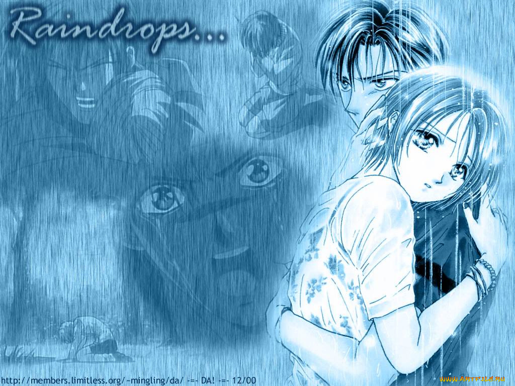 мокрый, дождь, аниме, aya, ceres