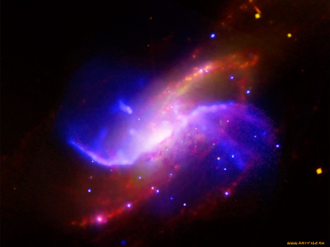 ngc4258, космос, галактики, туманности