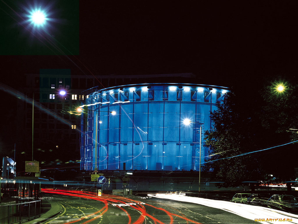 города, огни, ночного