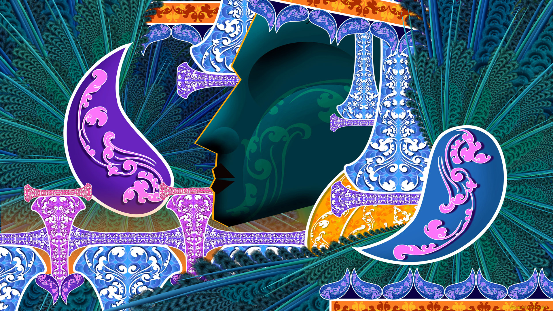 рисованные, абстракция