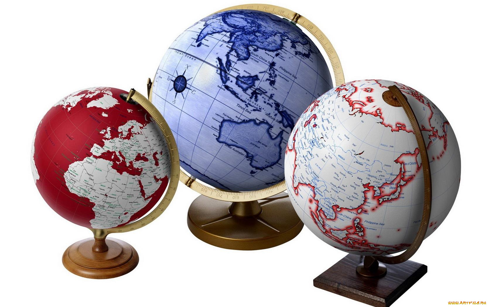 разное, глобусы, карты
