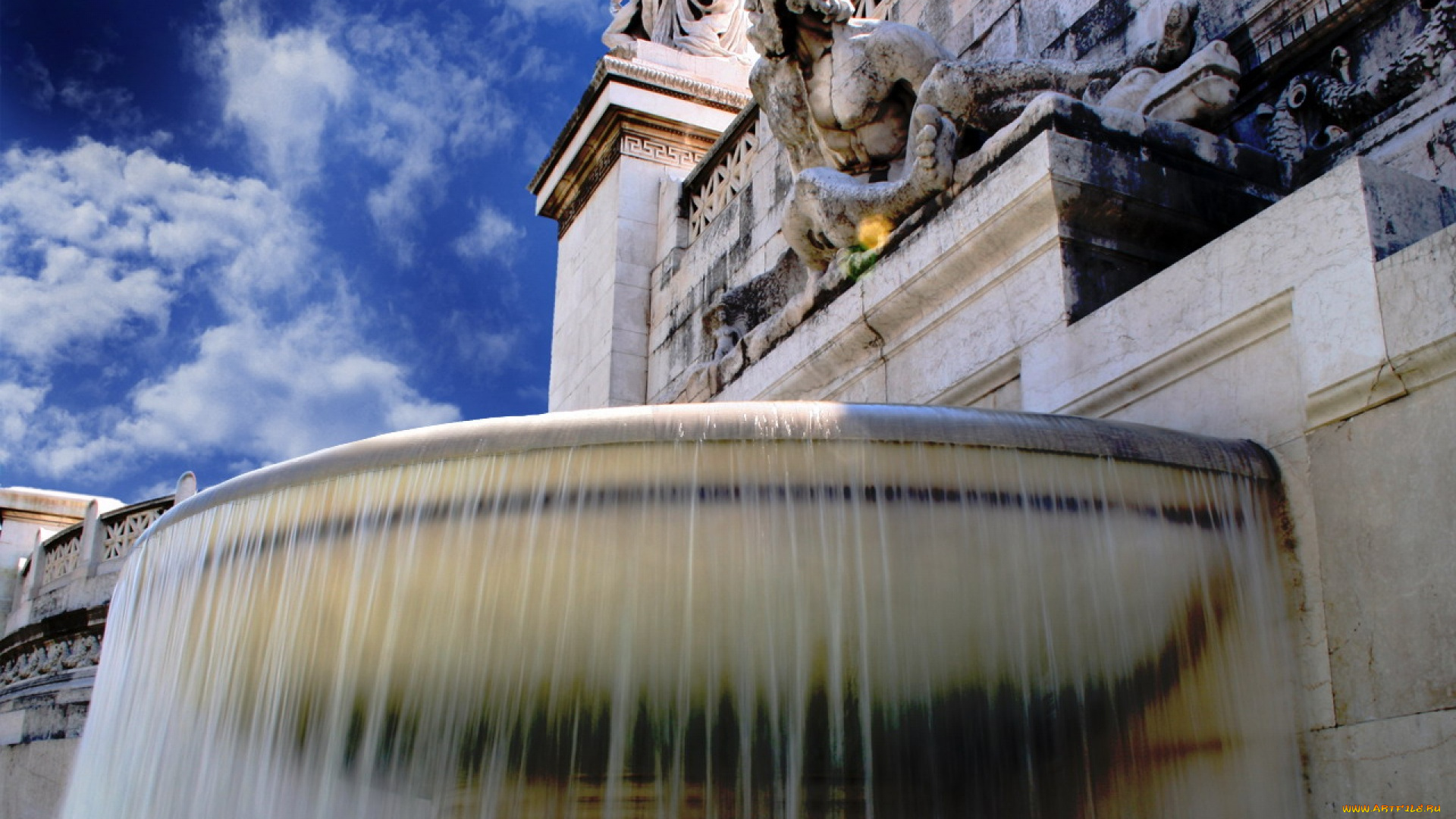 города, фонтаны