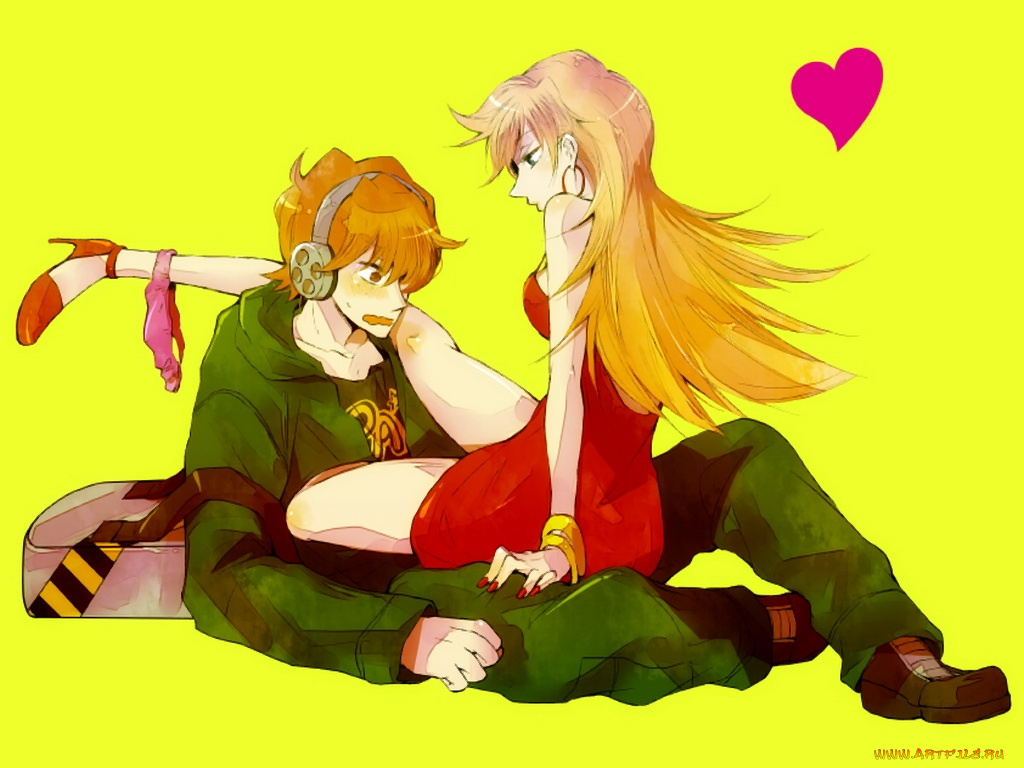 аниме, panty, stocking, with, garterbelt