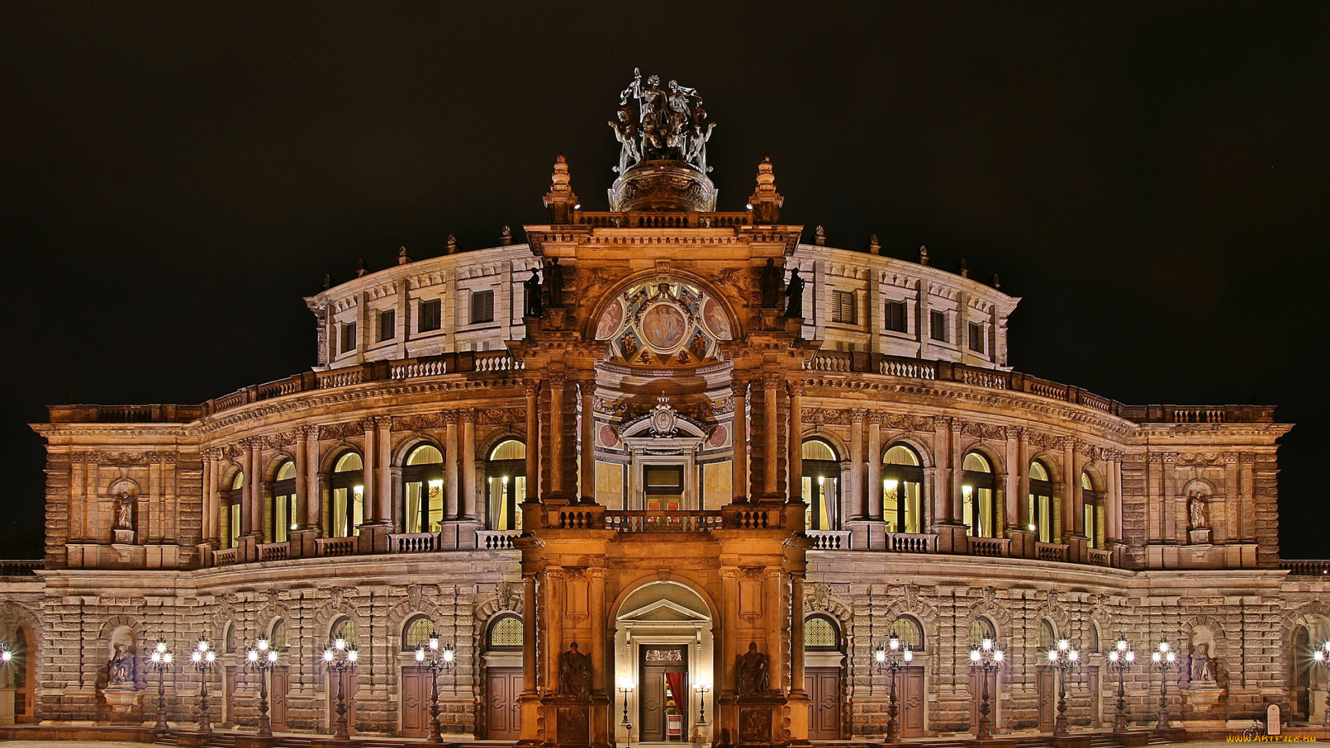 города, дрезден, германия, dresden, semperoper