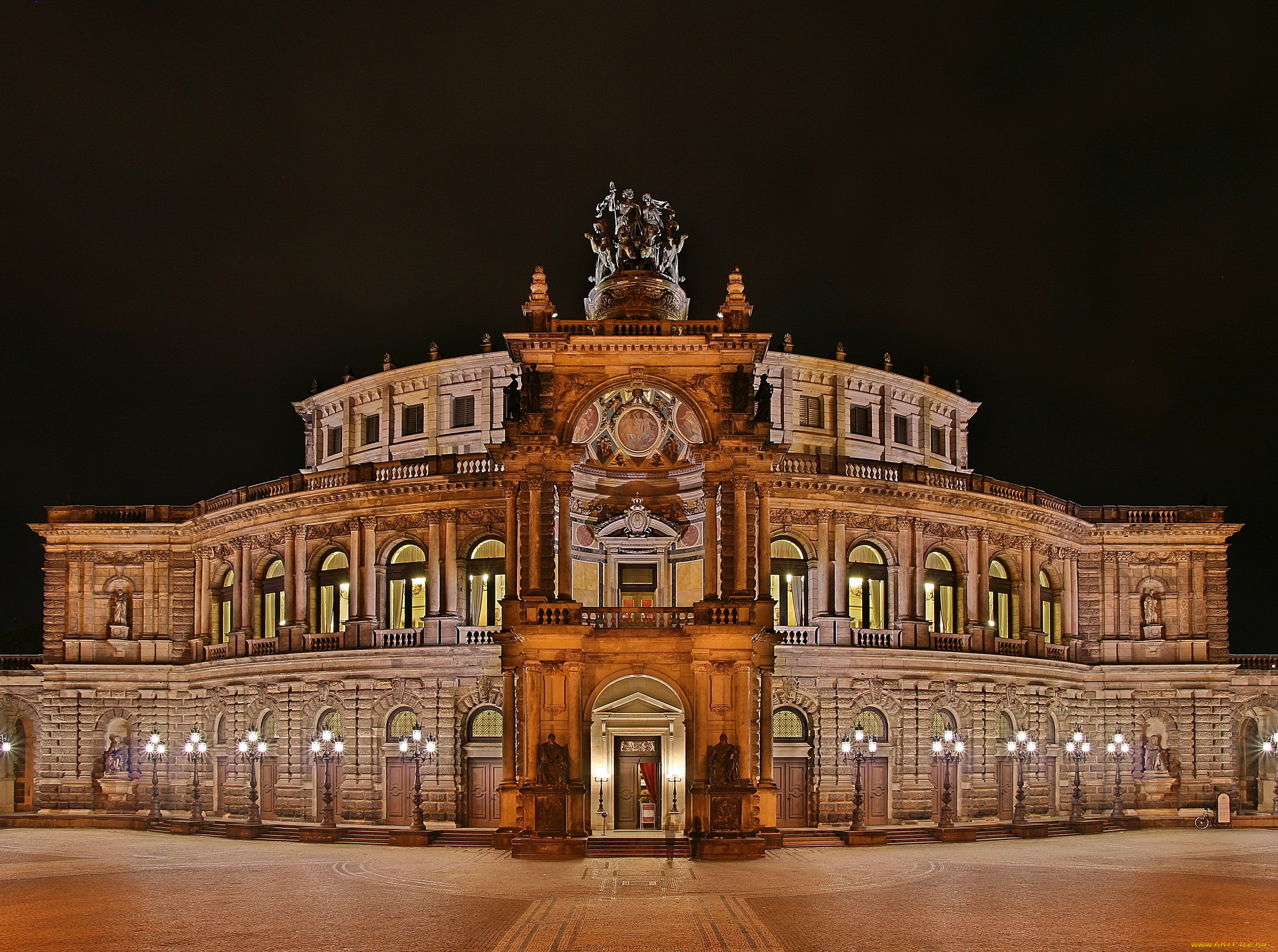 города, дрезден, германия, dresden, semperoper
