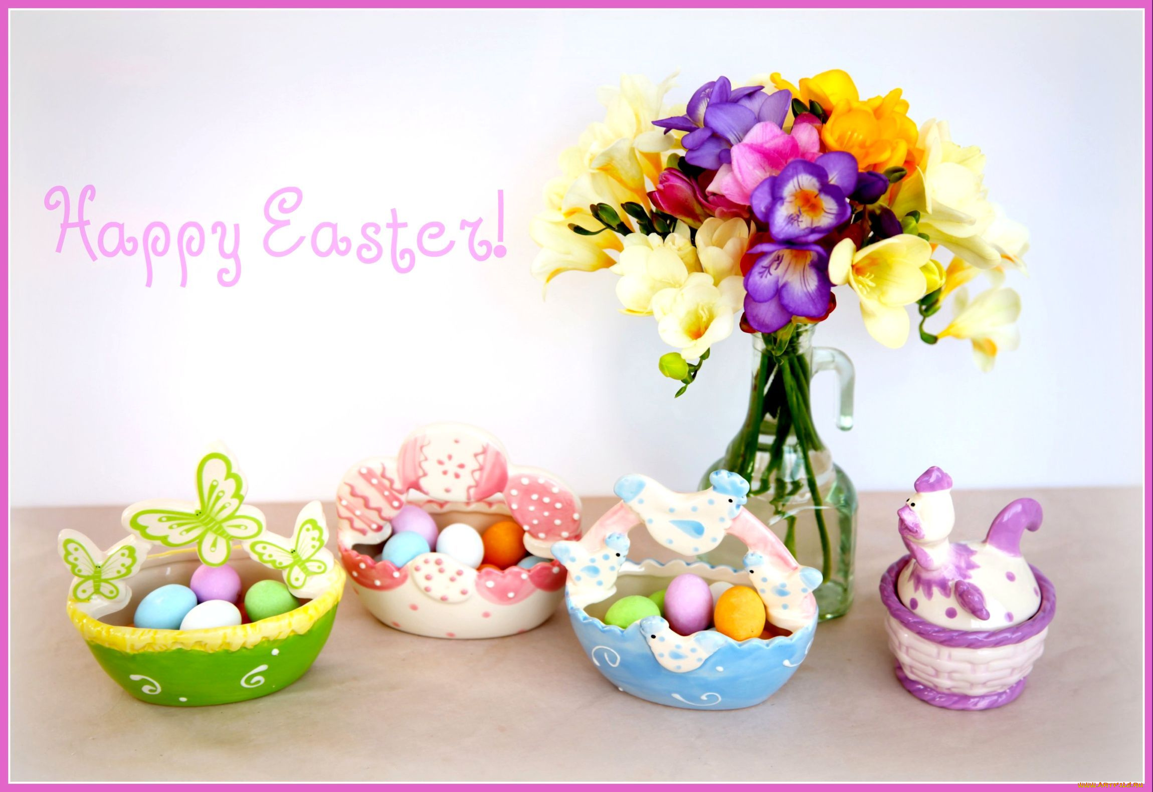 праздничные, пасха, яйца, цветы