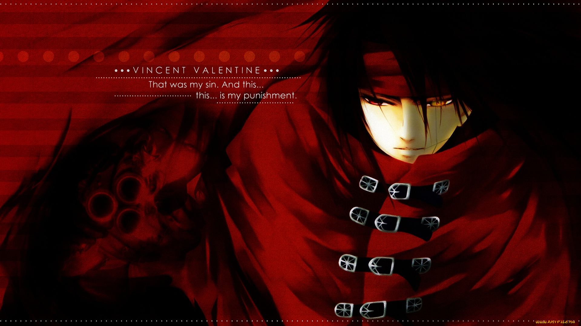 аниме, final, fantasy, vincent, valentine