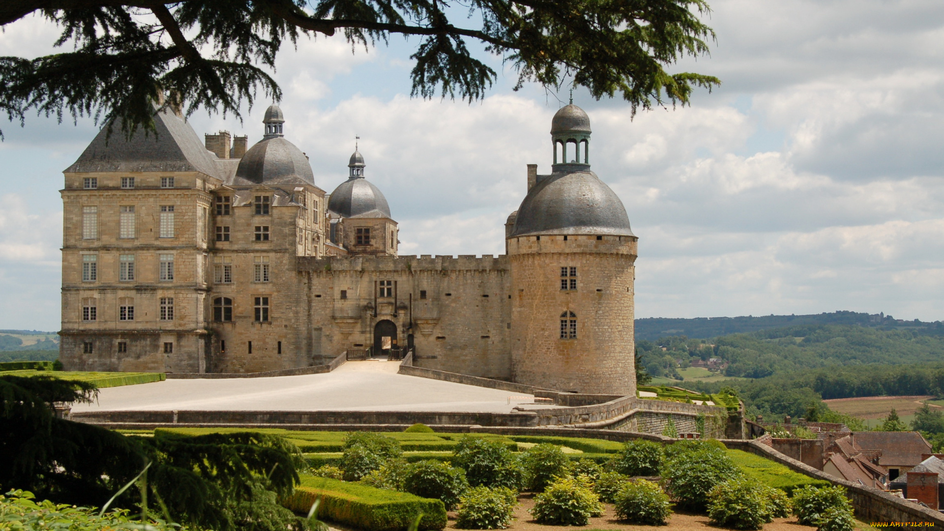 chateau, de, hautefort, france, города, дворцы, замки, крепости, замок, франция