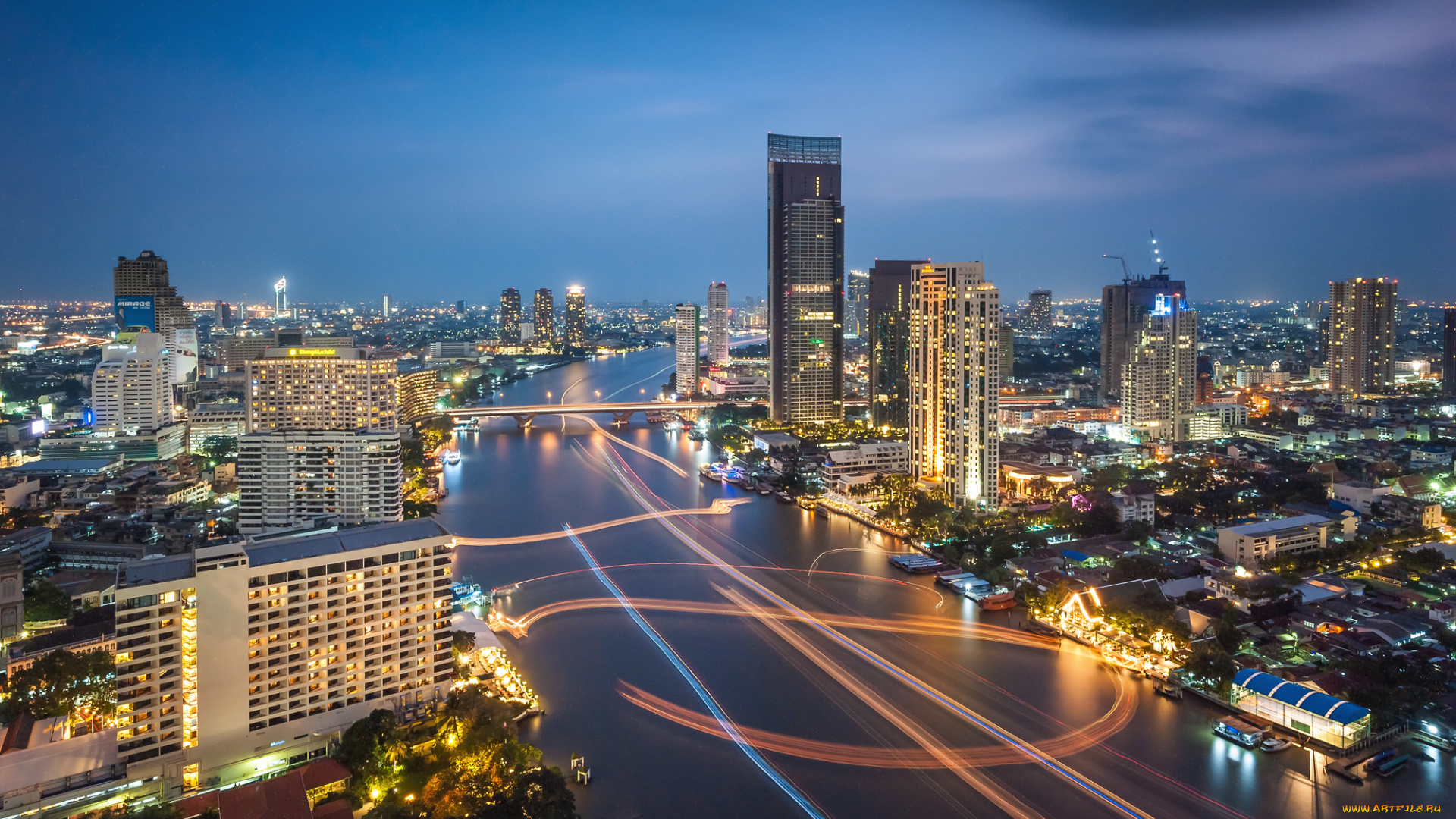города, бангкок, таиланд, hdr