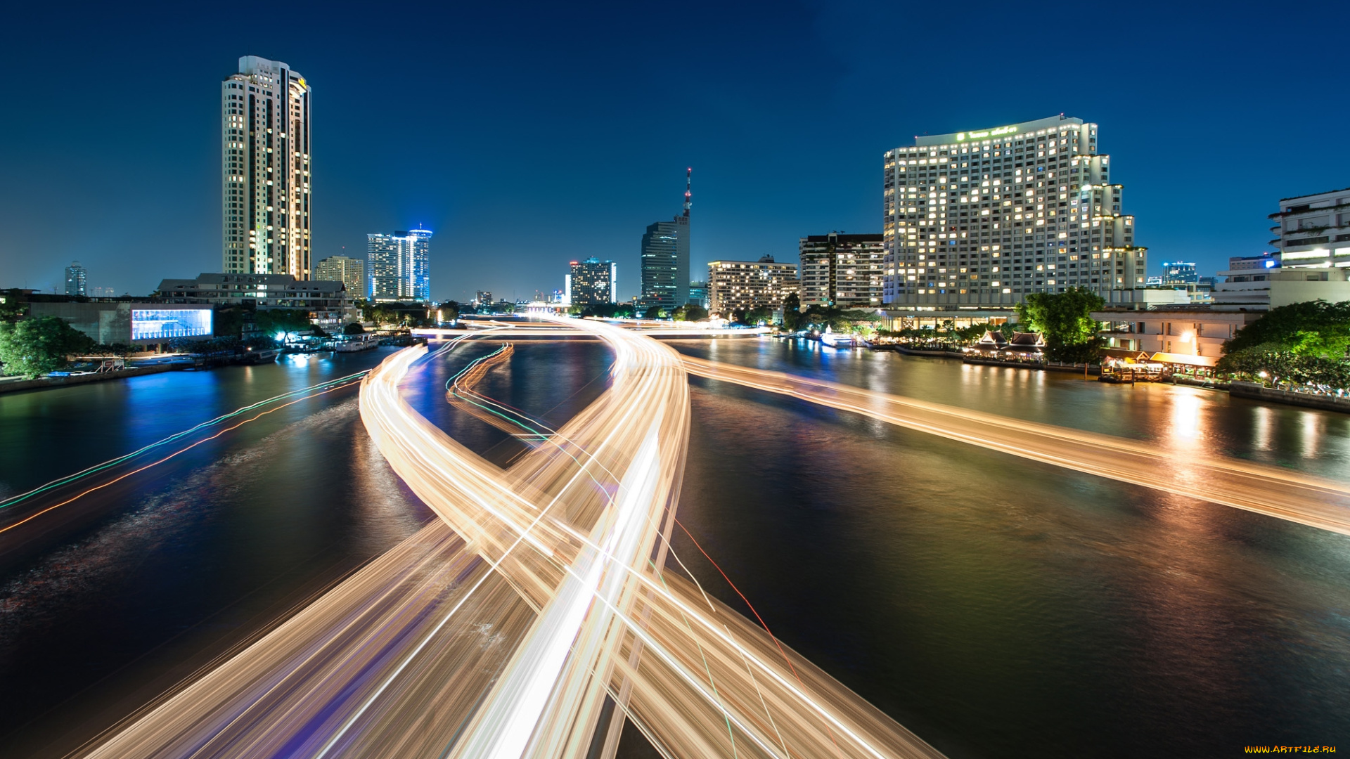 города, бангкок, таиланд, река