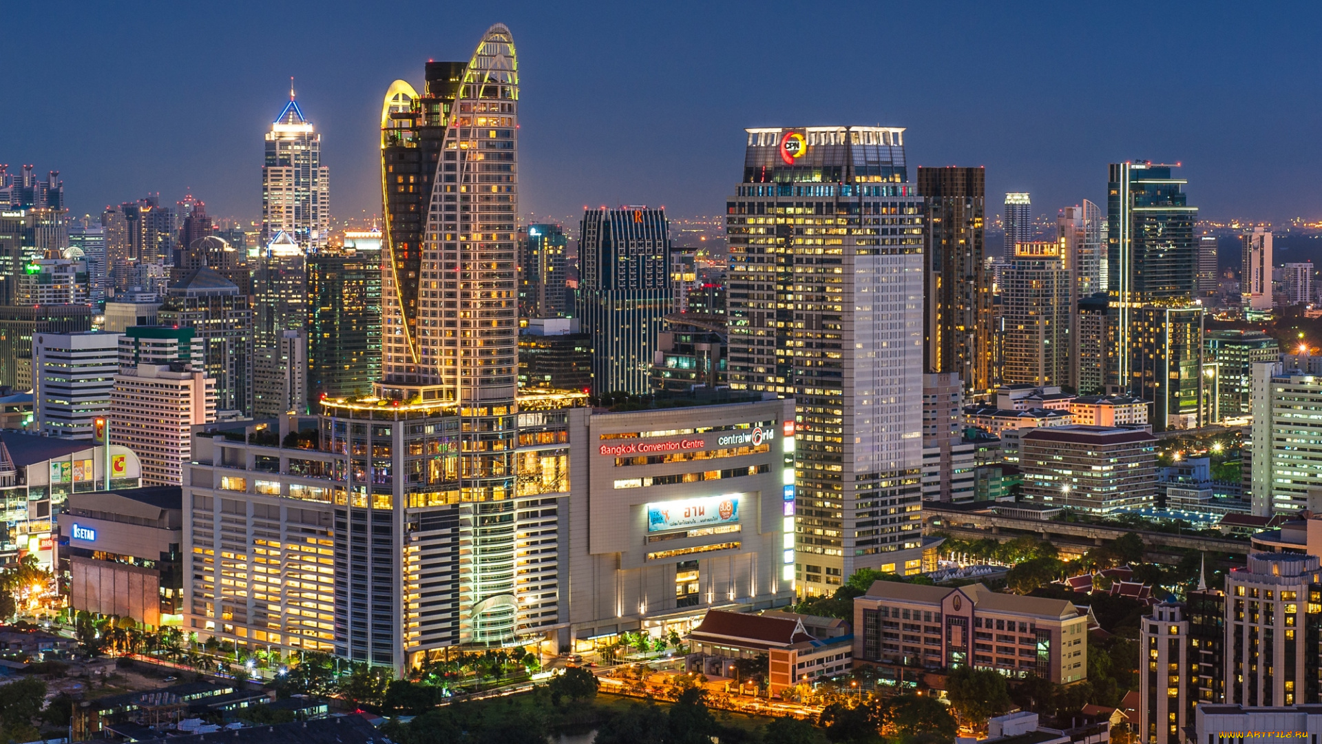 города, бангкок, таиланд, здания