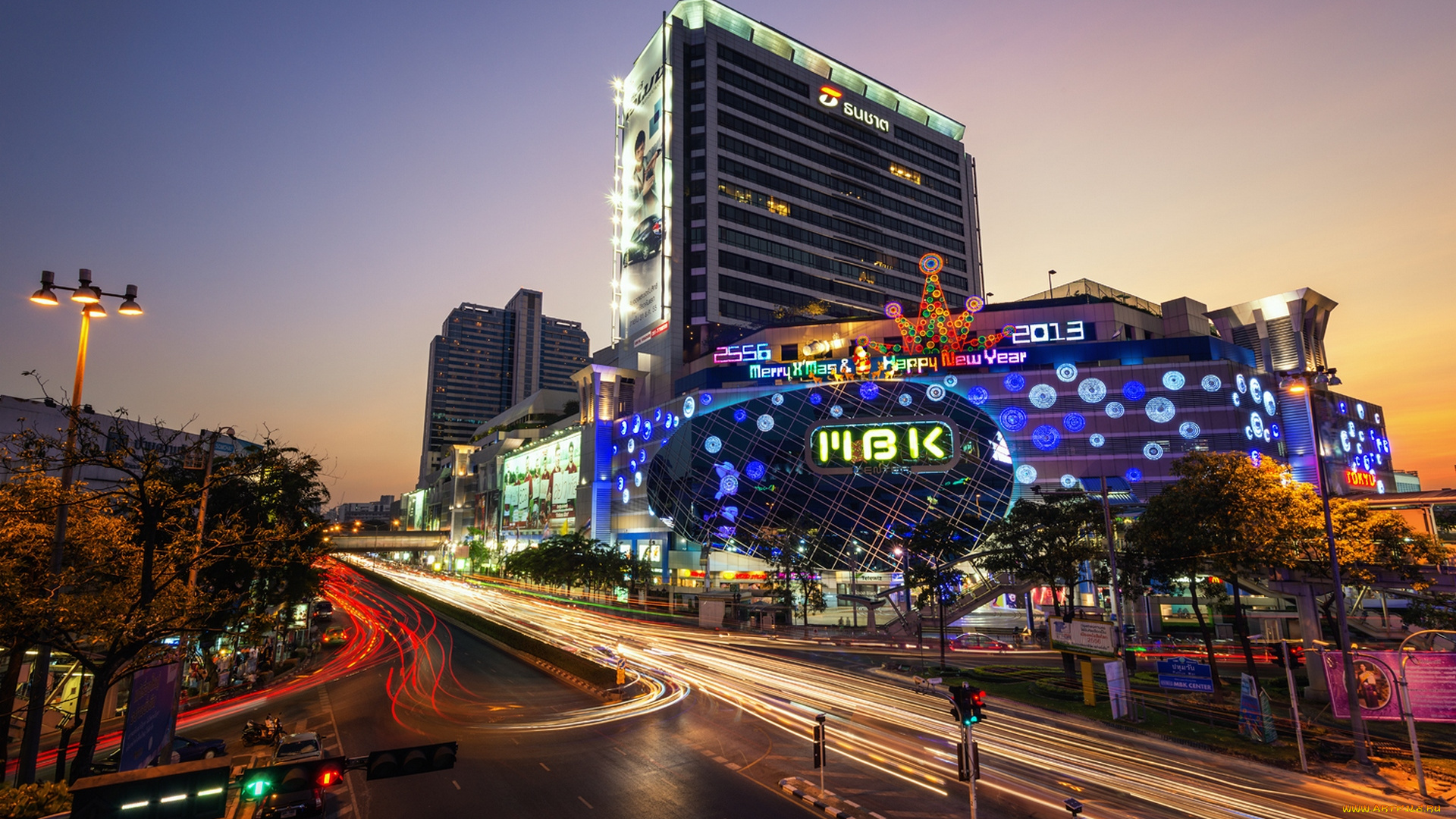 города, бангкок, таиланд, здания, дорога