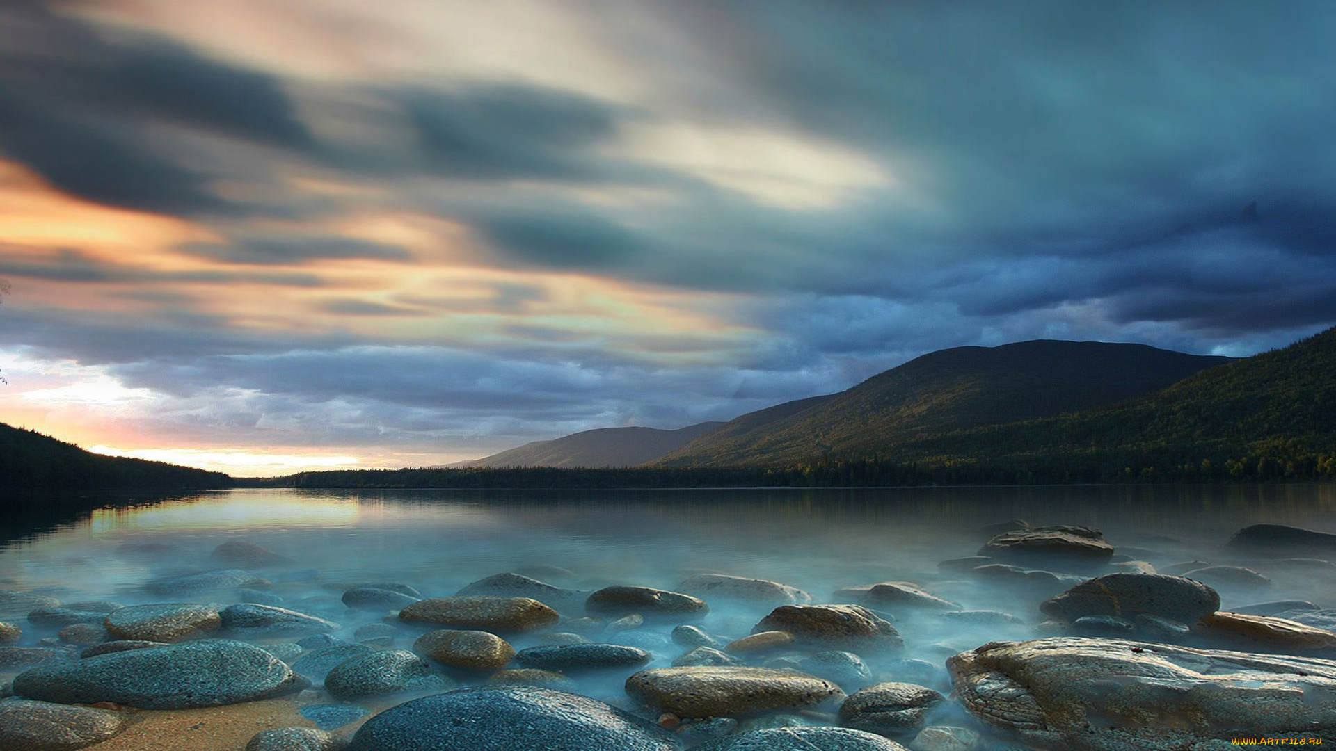 природа, реки, озера, озеро, горы, камни