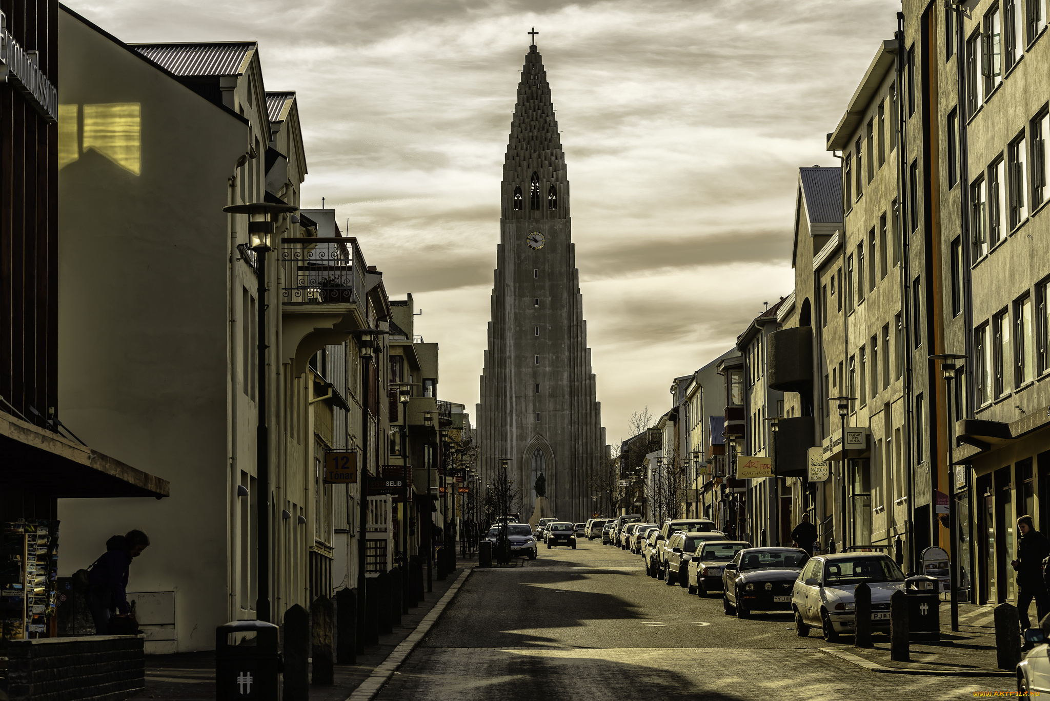 hallgr&, 237, mskirkja, church, reykjavik, iceland, города, рейкьявик, исландия, hallgrimskirkja, церковь, улица, хатльгримскиркья
