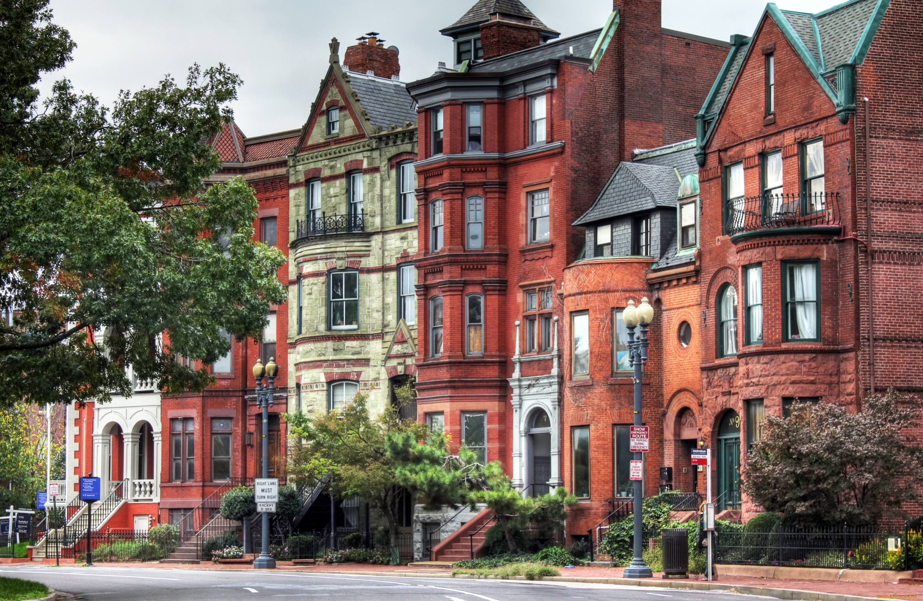 города, вашингтон, сша, улица, дома