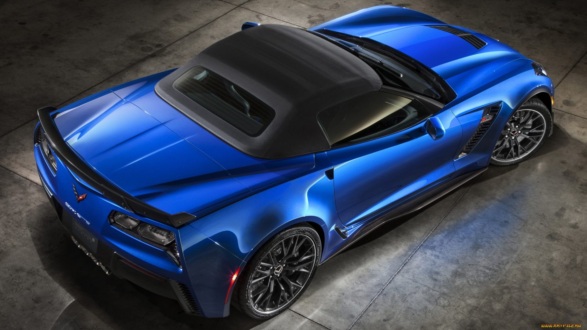 автомобили, corvette, 2015, z06, convertible, с7, синий