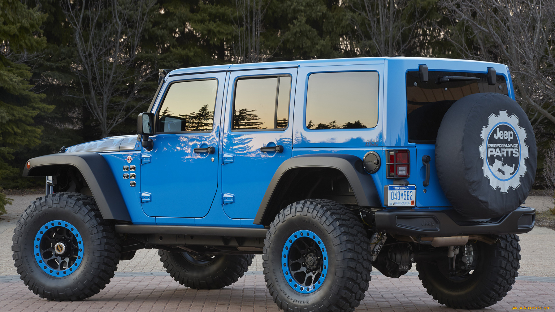 автомобили, jeep, wrangler, jk, concept, performance, maximum, 2014, синий