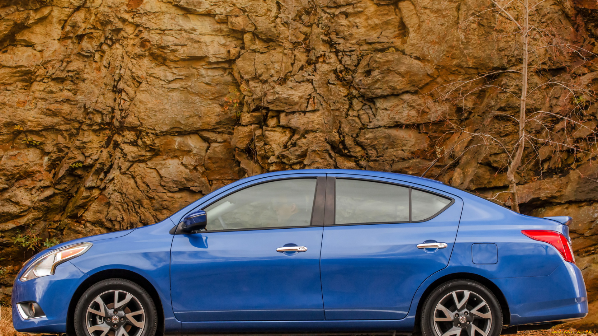 автомобили, nissan, datsun, versa, синий, b17, 2015г, sedan