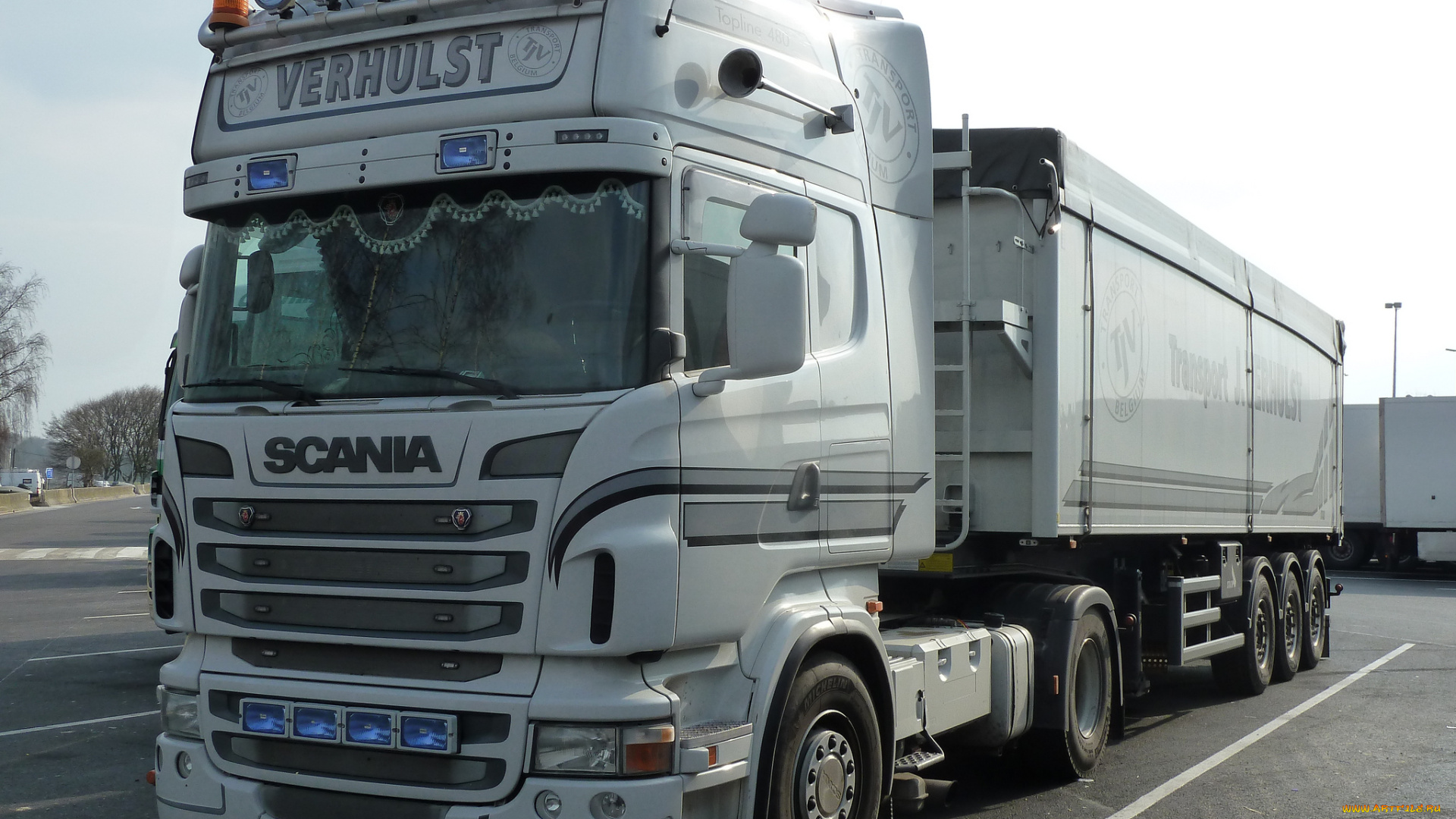 scania, автомобили, scania, , выставка, улица, контейнеровоз, тягач, грузовик