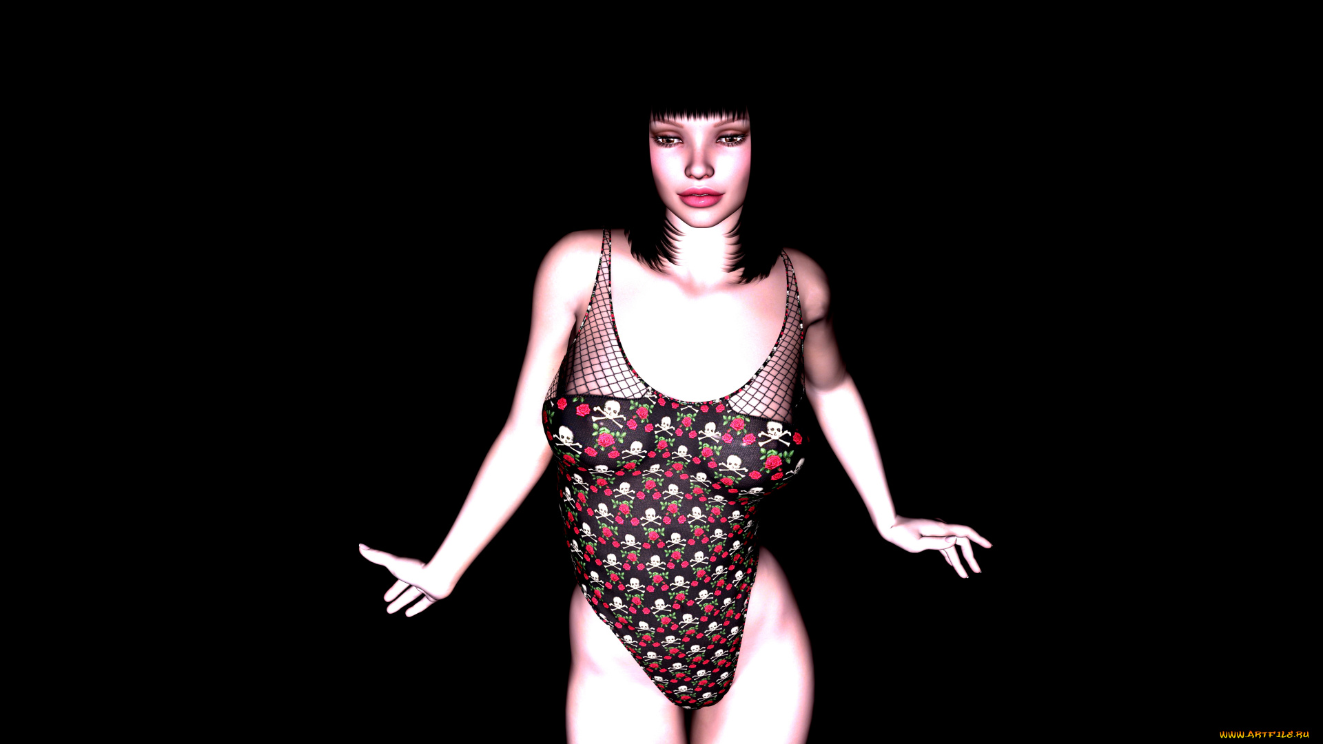 3д, графика, люди, , people, девушка, взгляд, фон