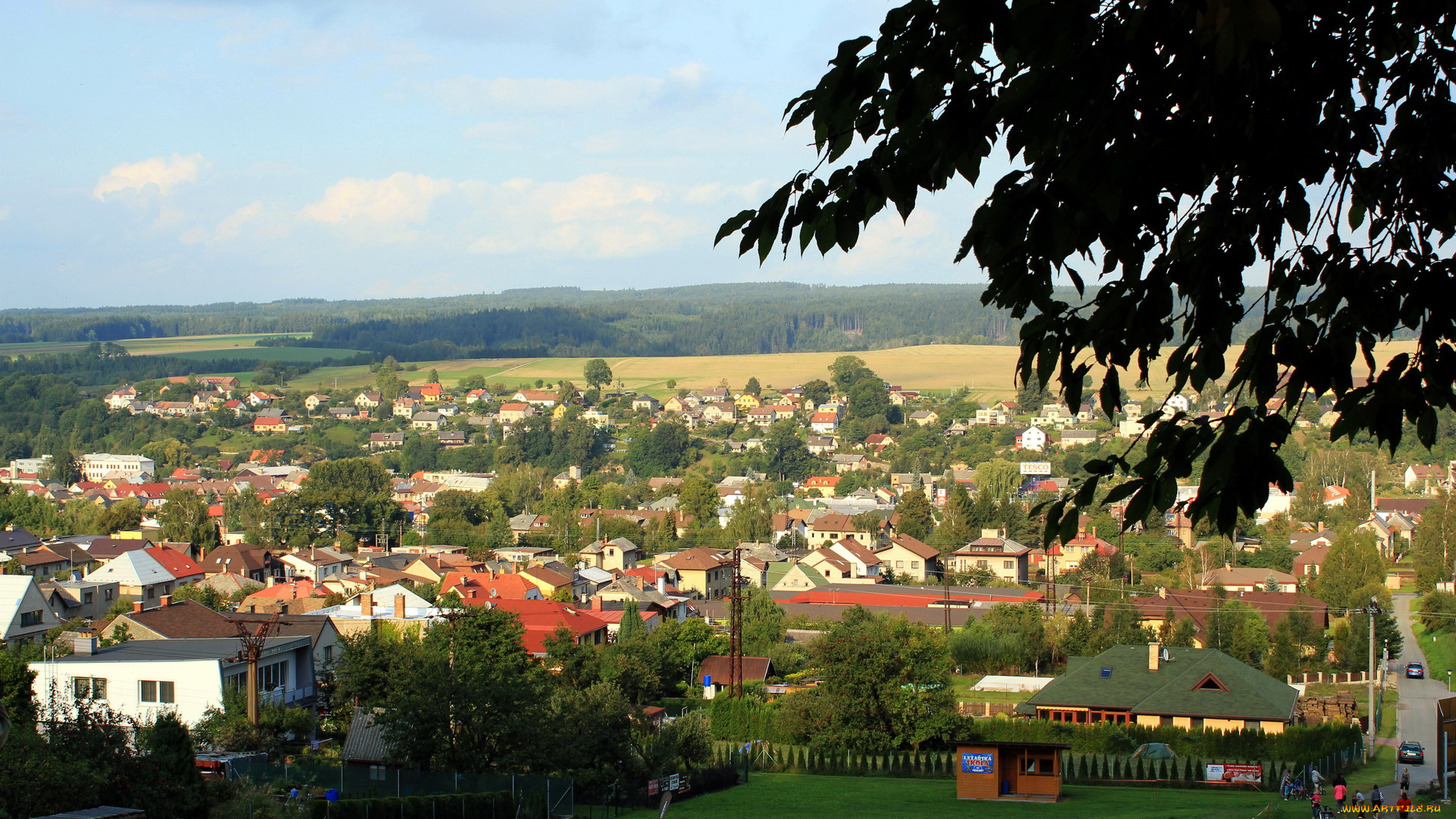 города, -, панорамы, городок