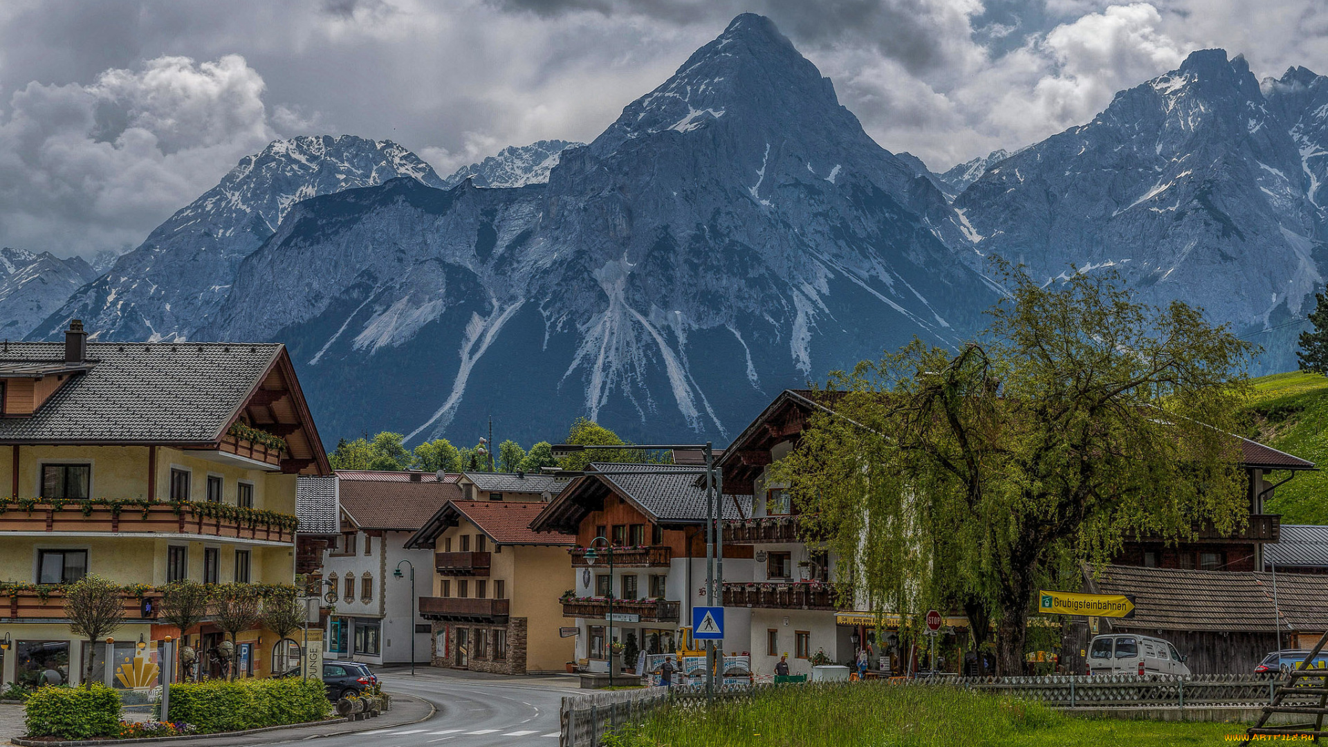города, -, улицы, , площади, , набережные, улица, дорога, горы, небо, тучи, облака, здания