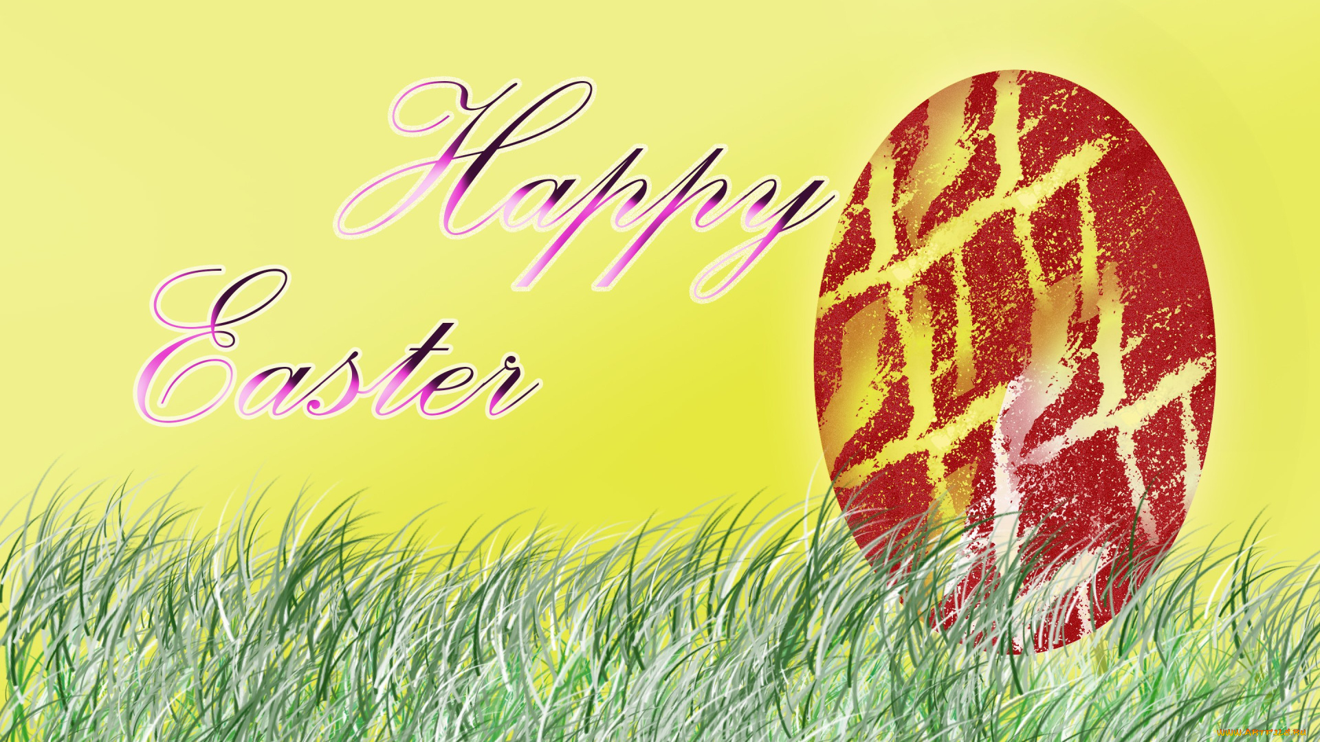 праздничные, пасха, яйцо, фон, трава