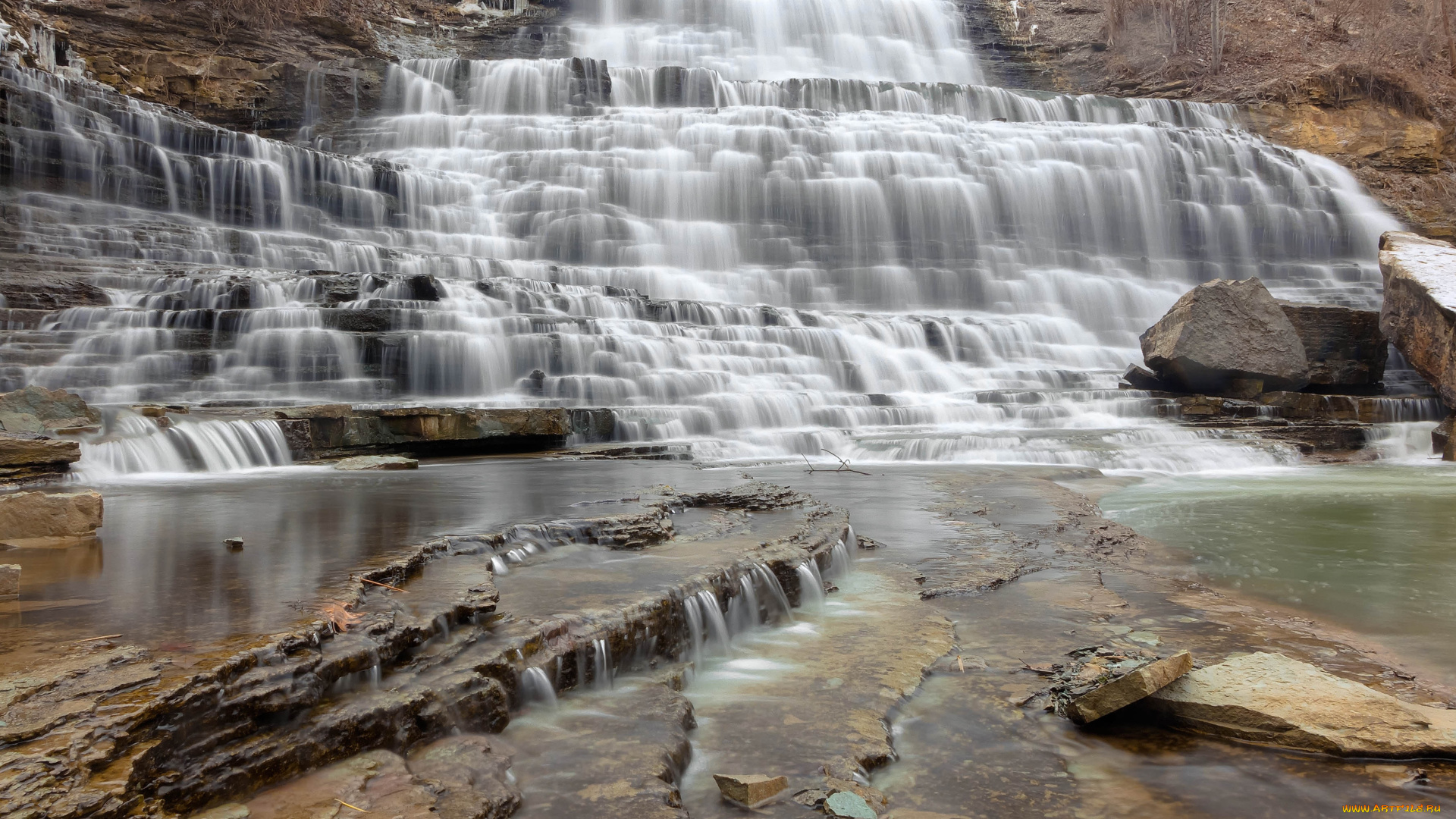 природа, водопады, каскад