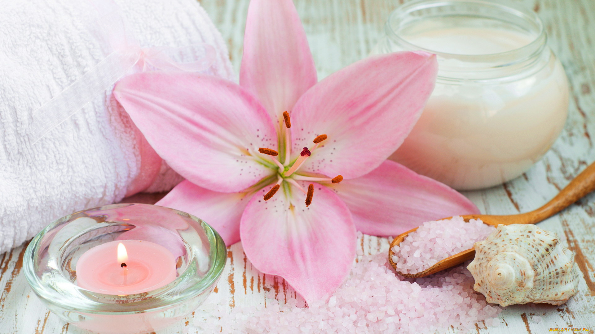 разное, косметические, средства, , духи, свеча, крем, соль, лилия