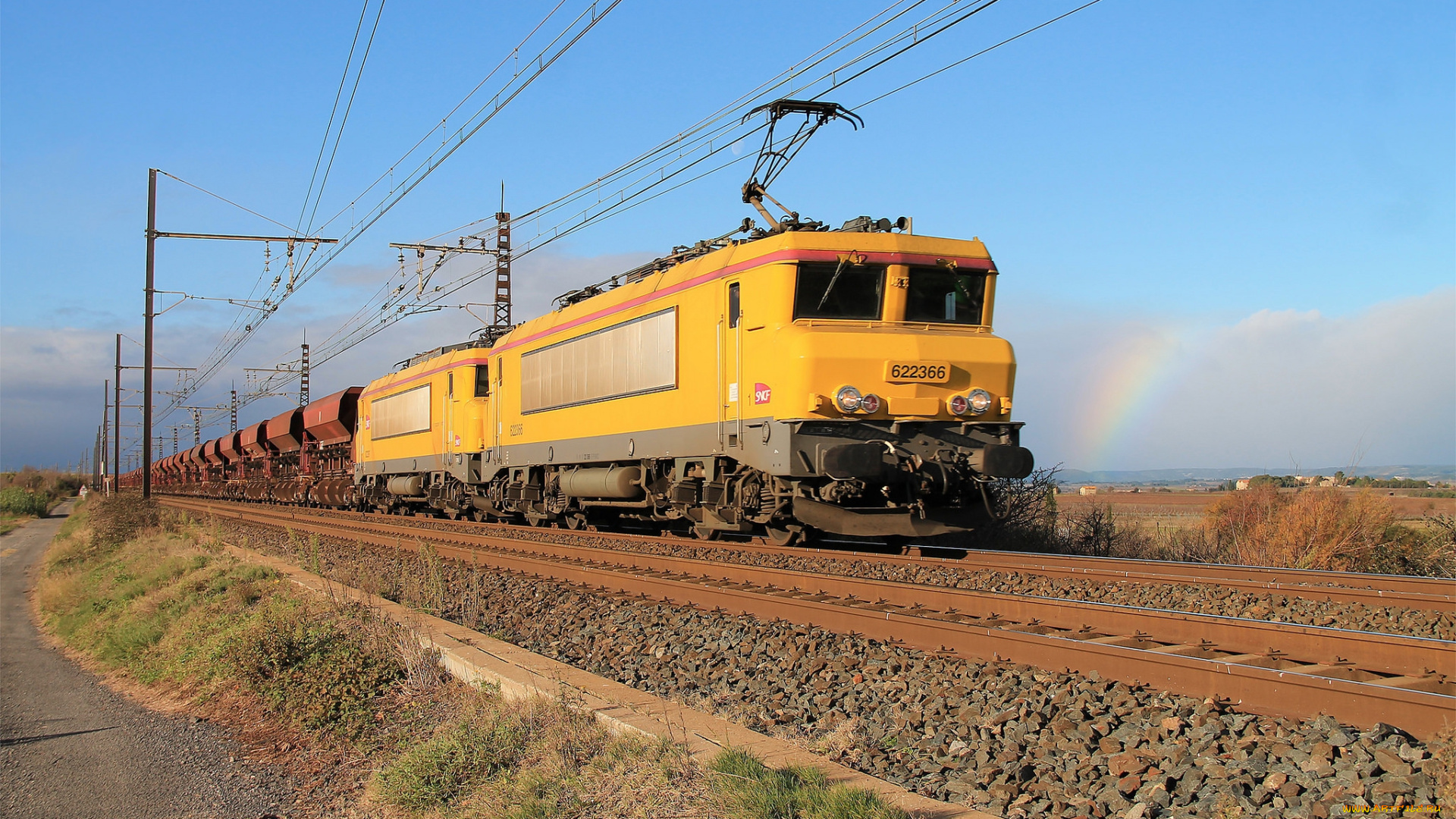 техника, электрички, железная, дорога, локомотив, состав