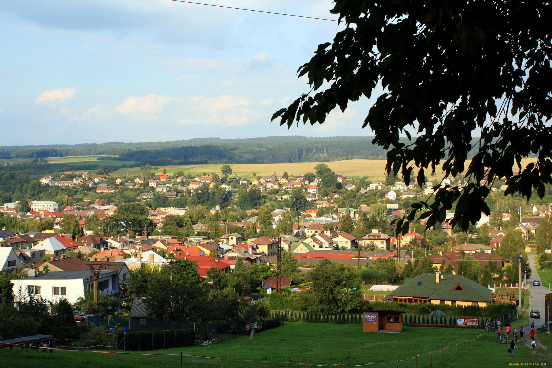 города, -, панорамы, городок