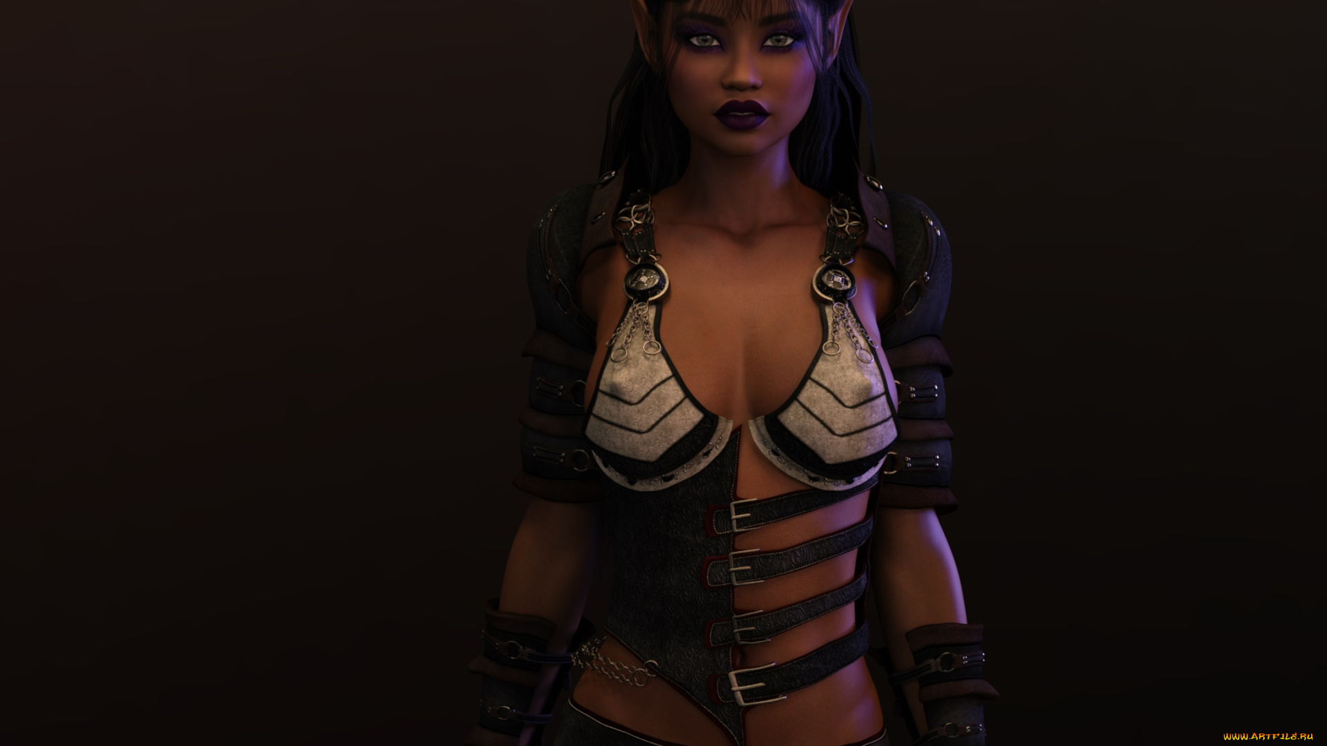 3д, графика, эльфы, , elves, эльфийка, взгляд, фон