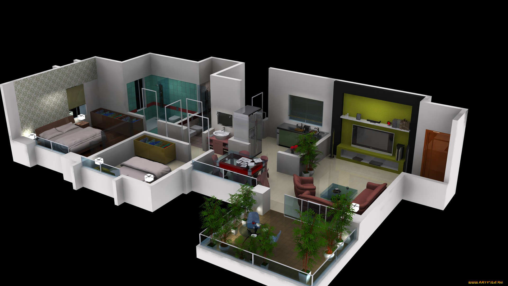 3д, графика, реализм, , realism, распределение, дом, дизайн