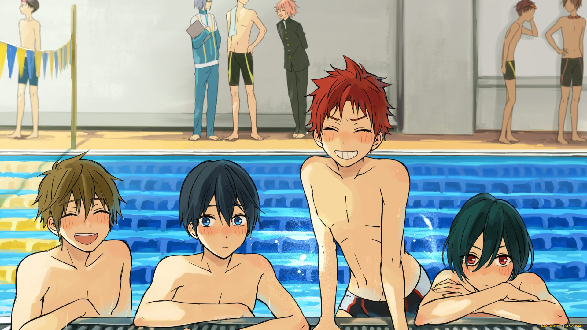 аниме, free, мальчики