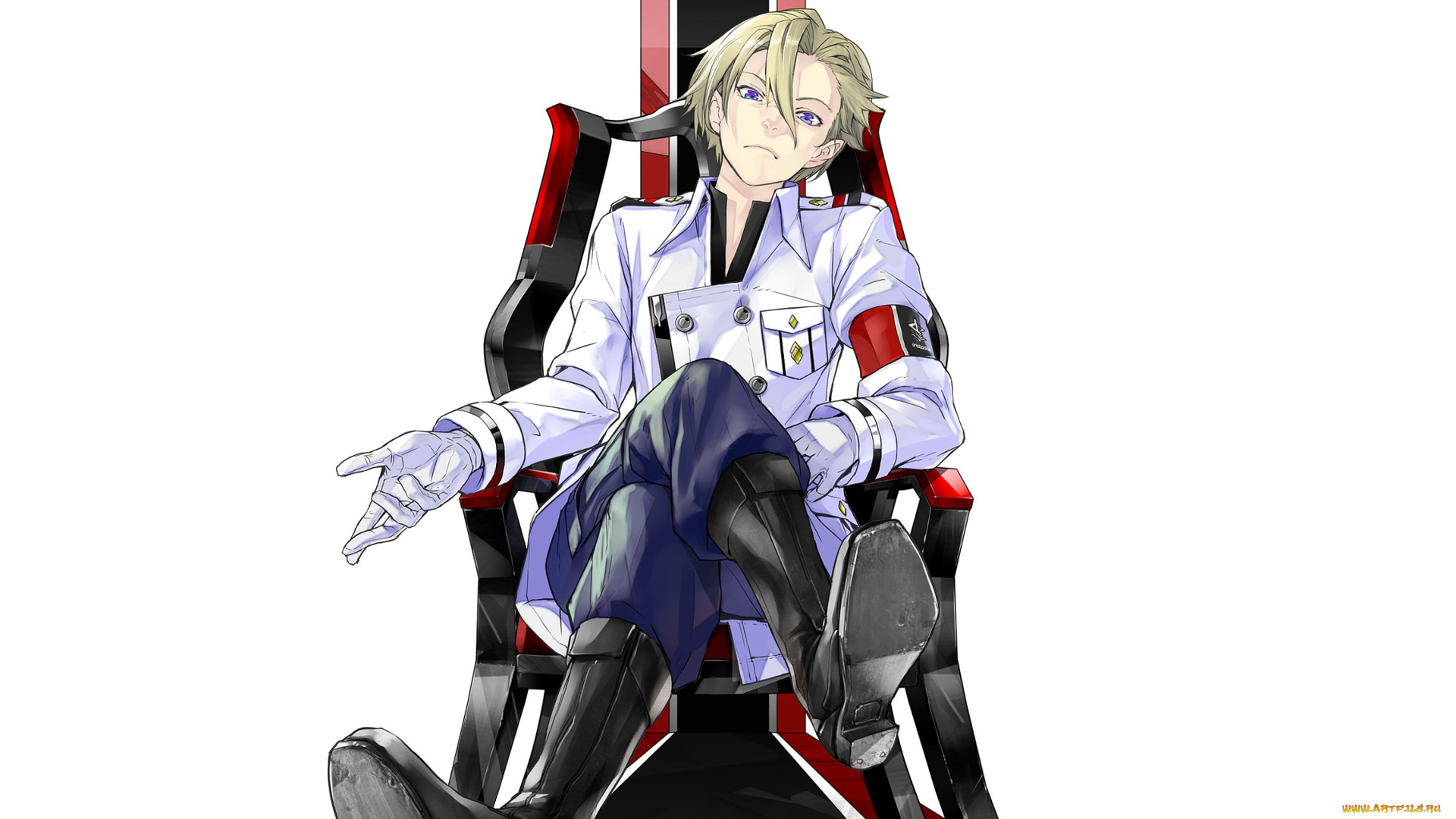 аниме, guilty, crown, парень, блондин