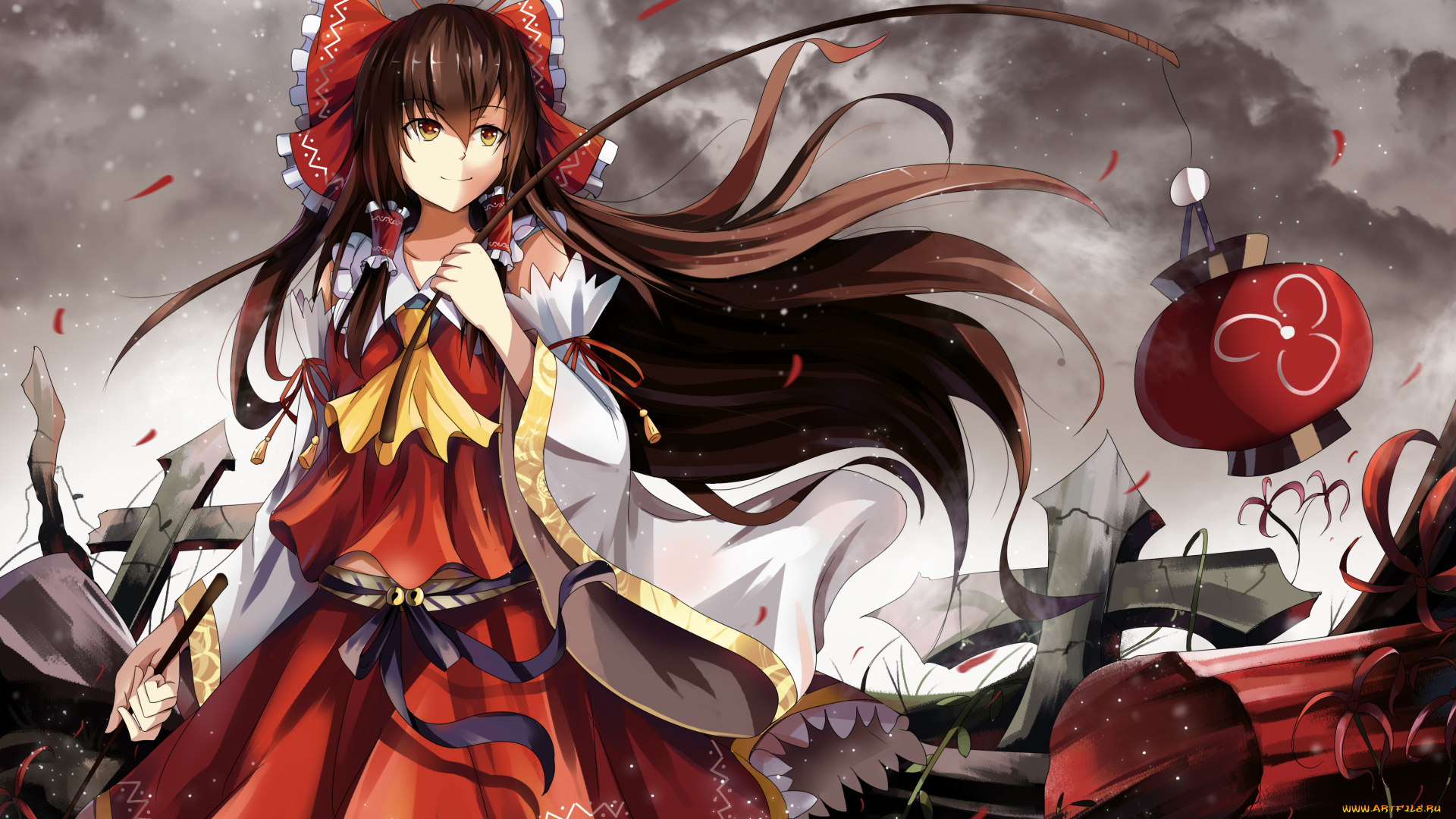 аниме, touhou, seiya, asakami, hakurei, reimu