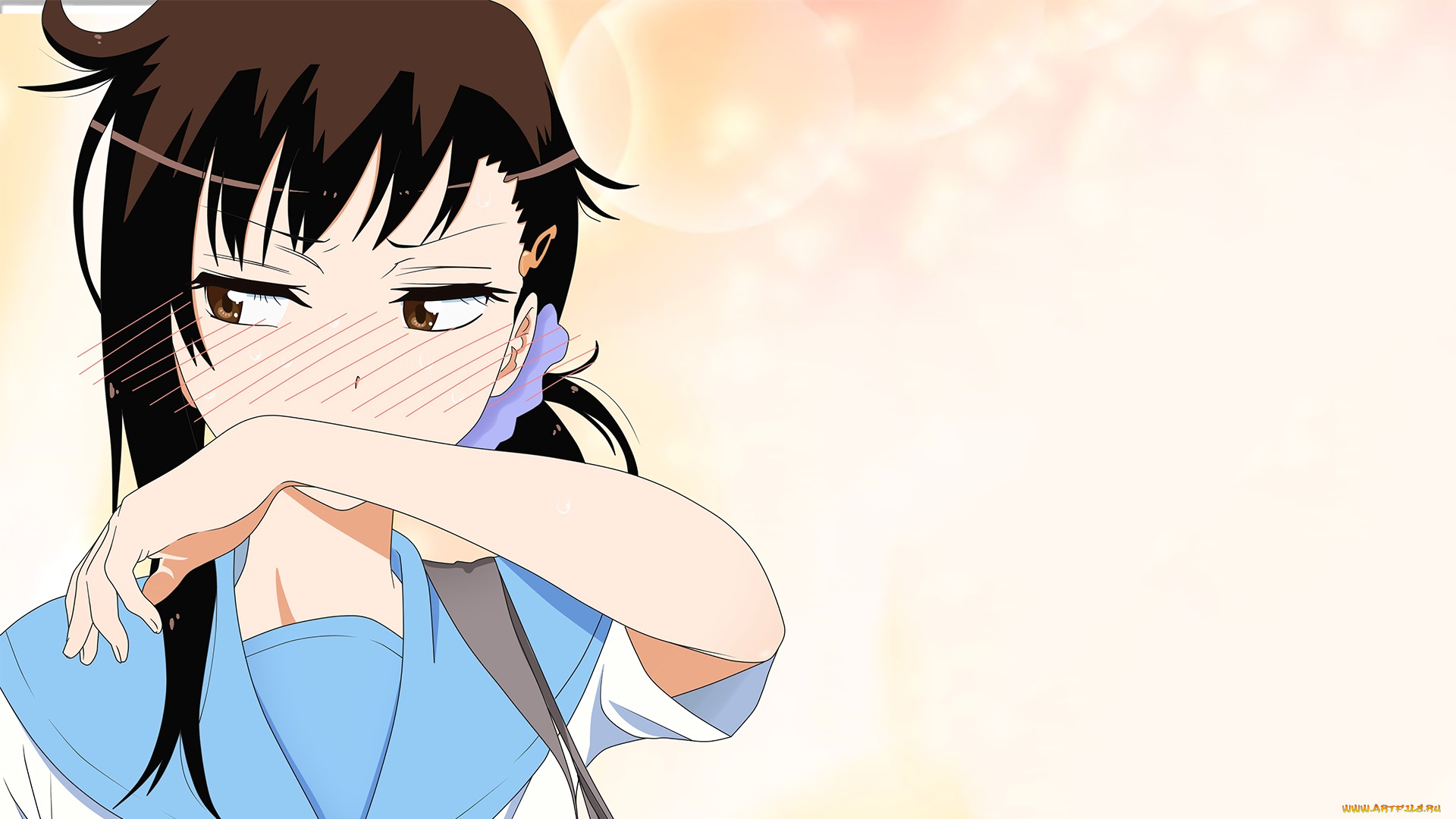 nisekoi, аниме, фон, взгляд, девушка