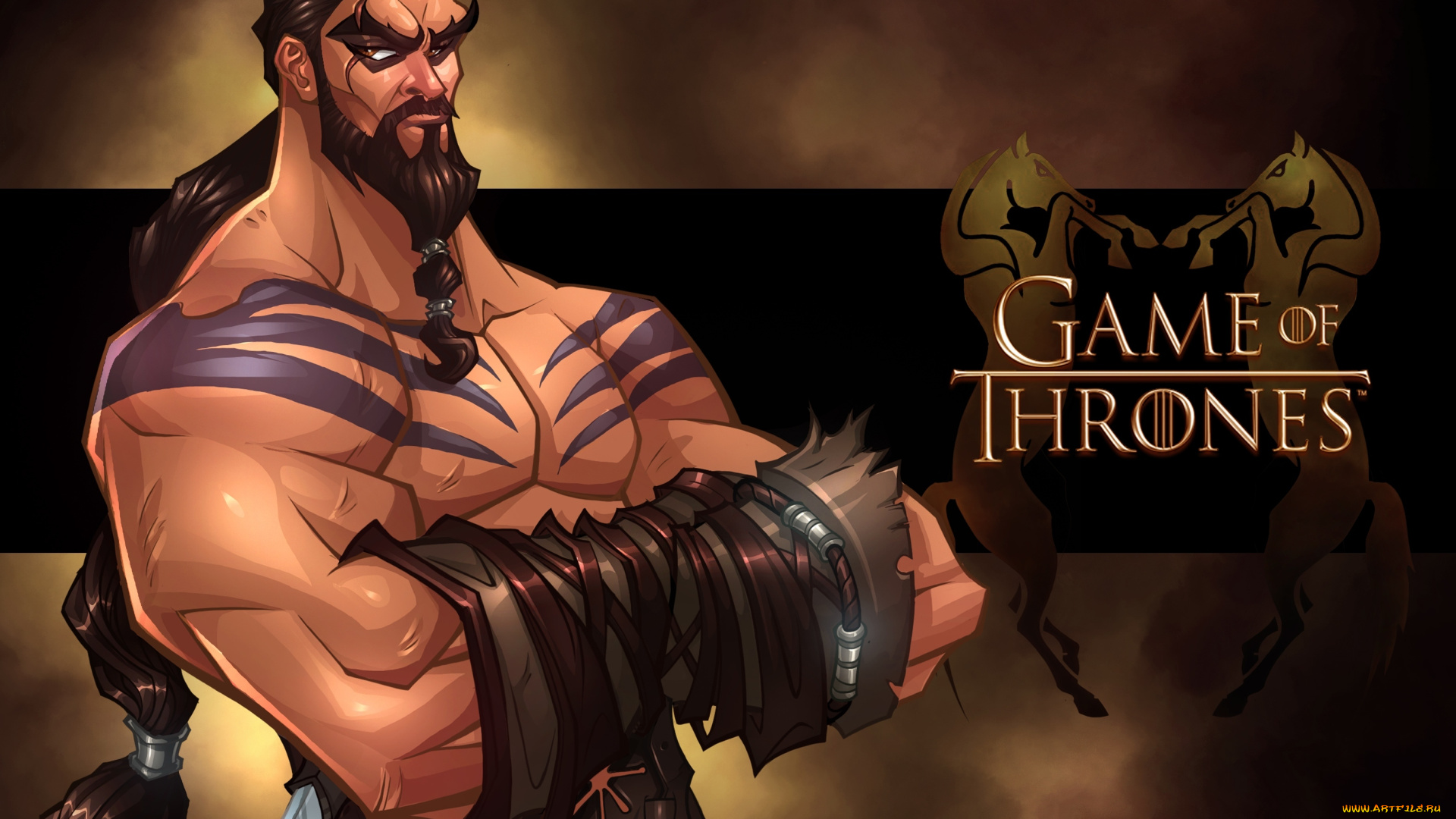 рисованное, кино, сериал, jason, momoa, game, of, thrones, khal, drogo