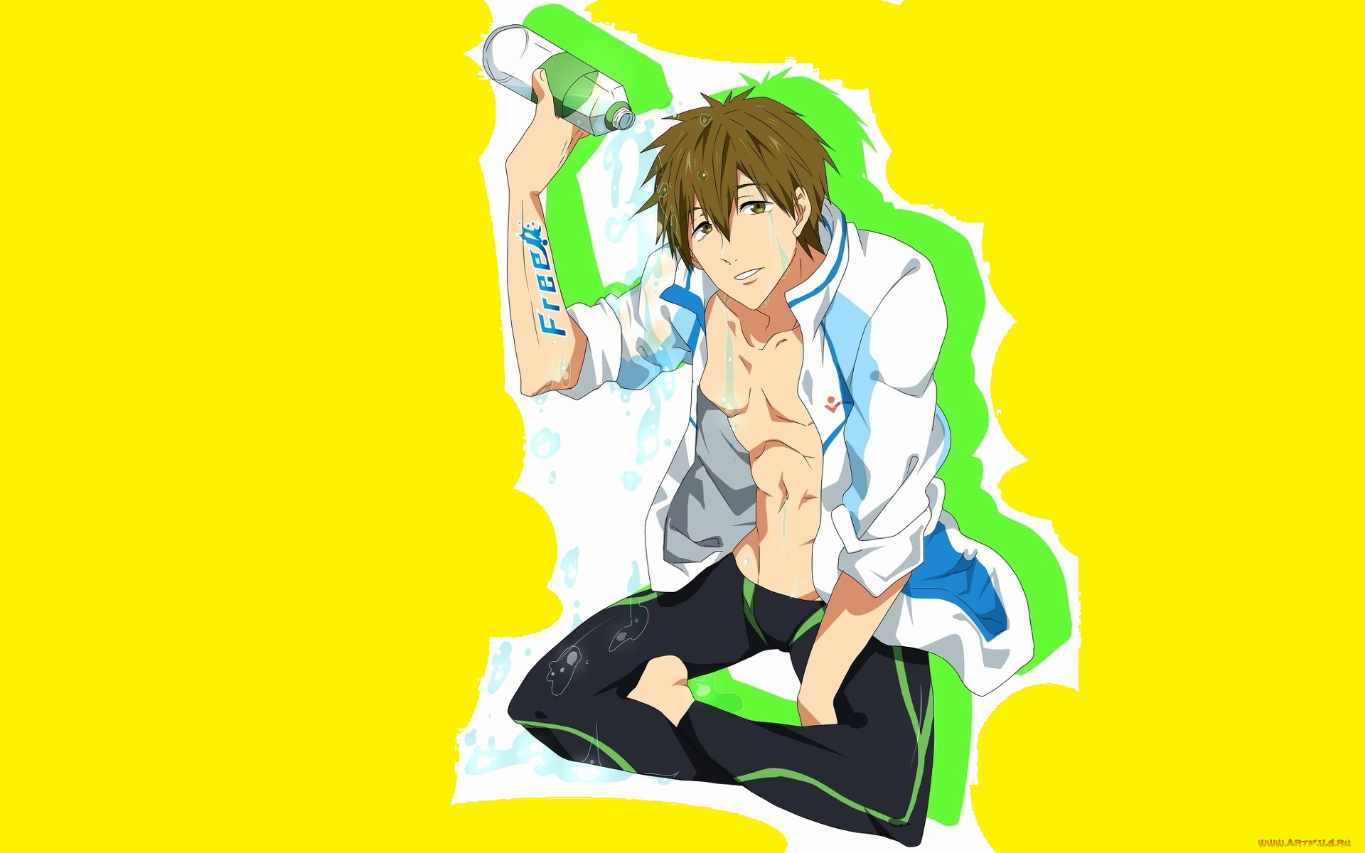 аниме, free, макото