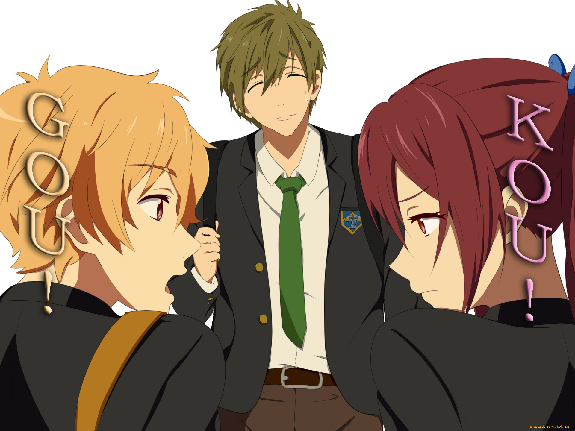 аниме, free, девушка, парень