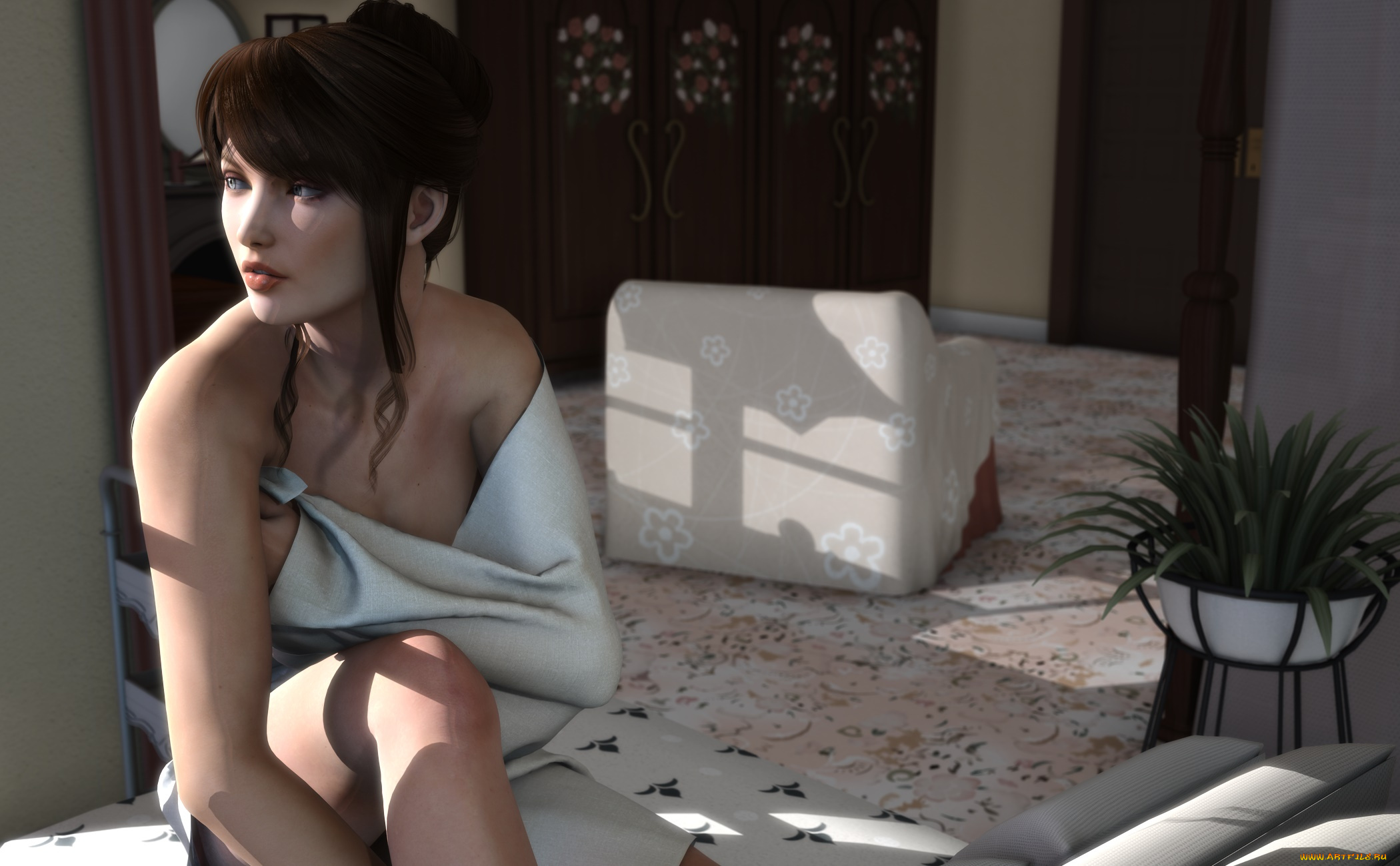 3д, графика, люди, , people, фон, взгляд, девушка