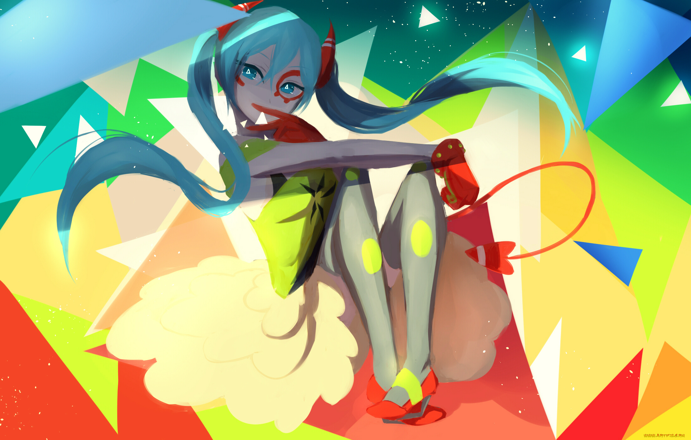 аниме, vocaloid, hatsune, miku