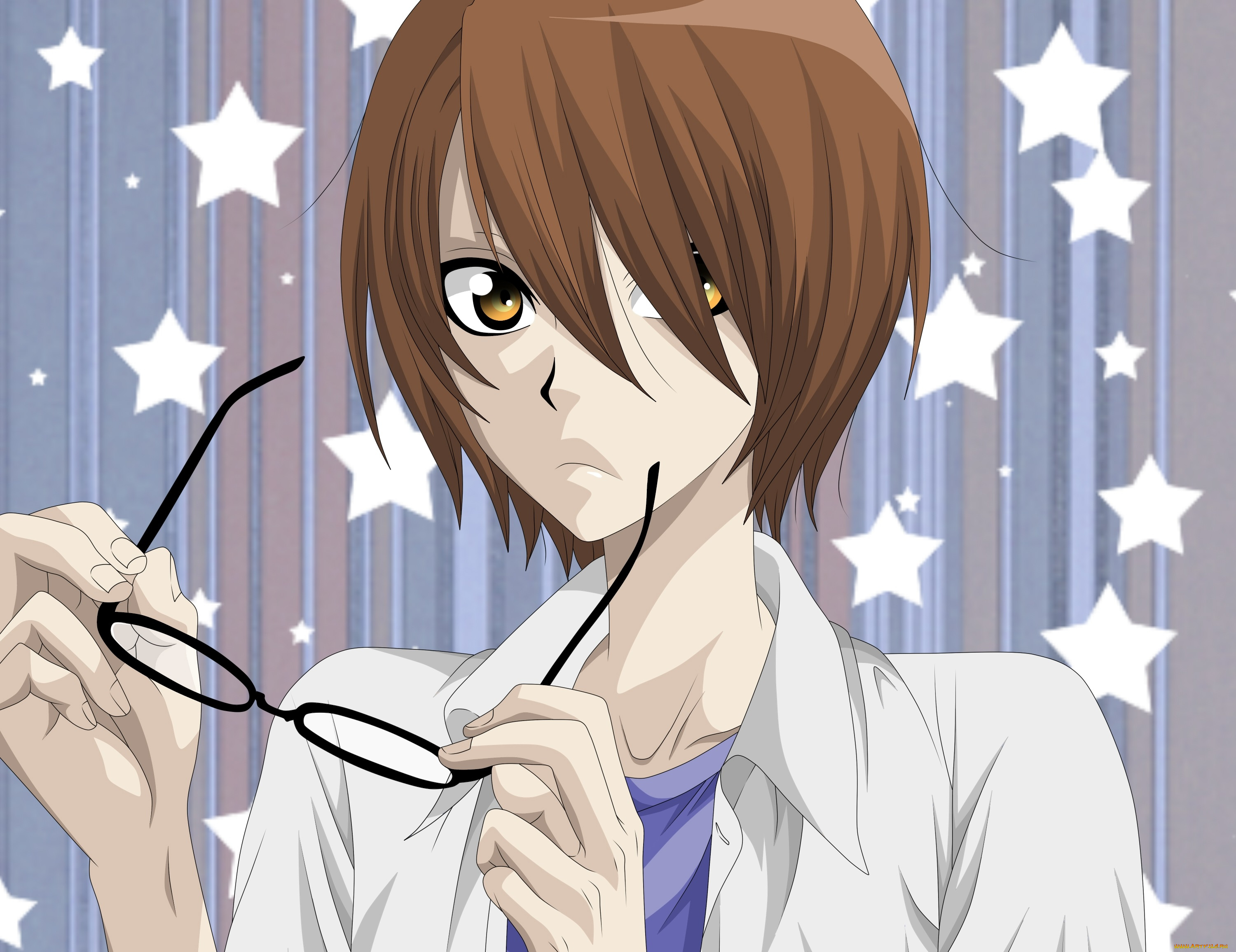 аниме, love, stage, изуми, парень, очки